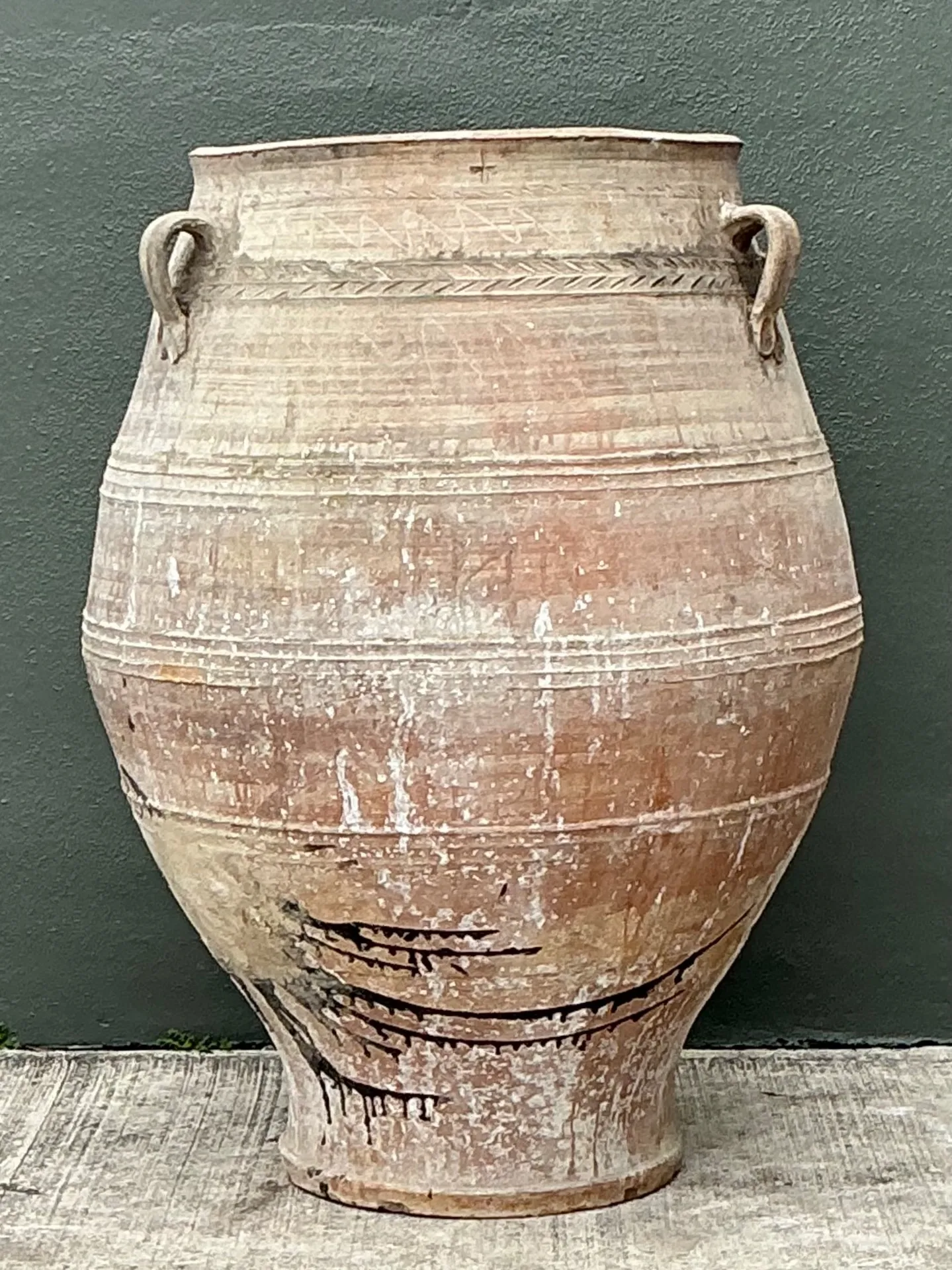 Vintage Monumental Turkish Terracotta Vessel — additional photo 5