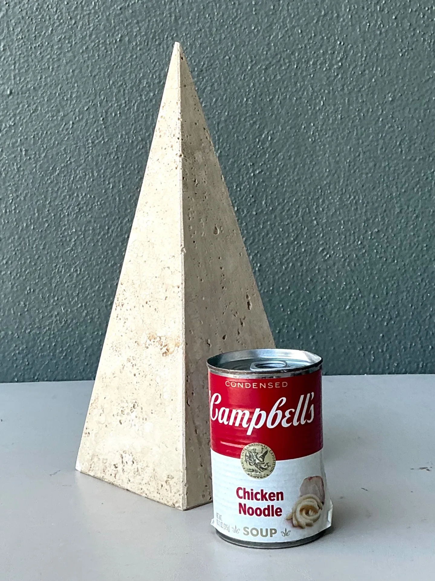 Vintage Travertine Pyramid Sculpture — additional photo 5