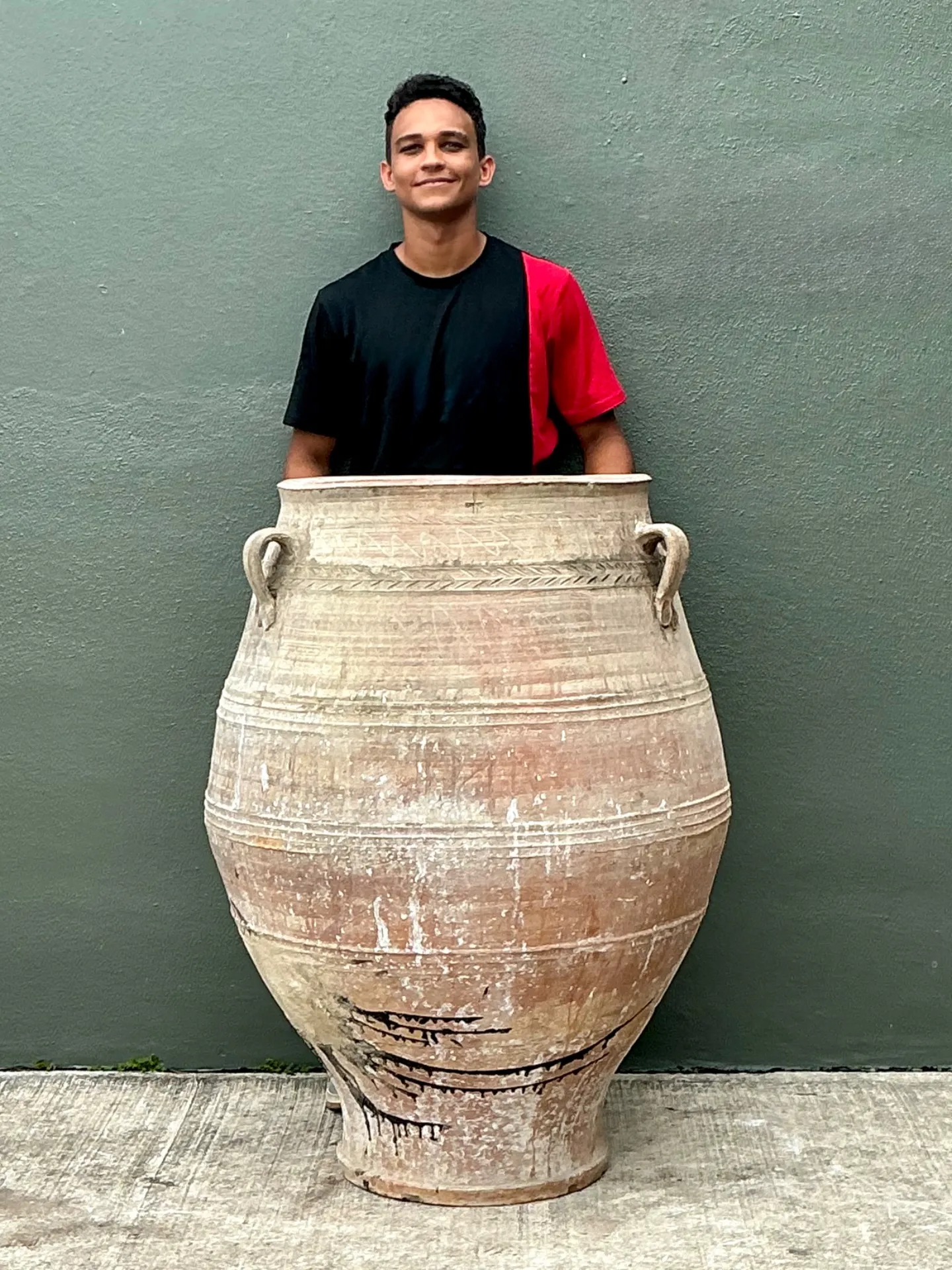 Vintage Monumental Turkish Terracotta Vessel — additional photo 2