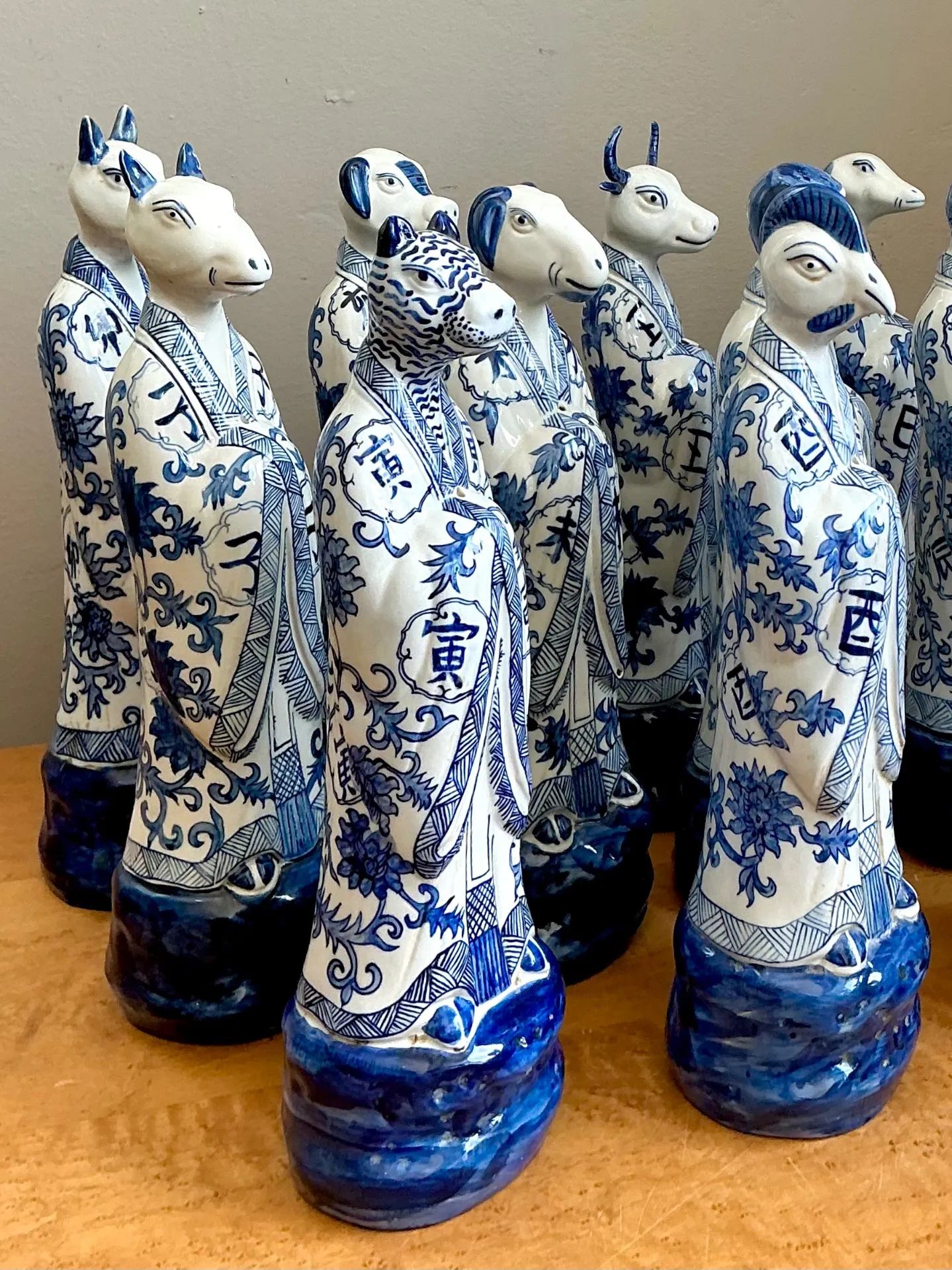 Vintage Blue and White Zodiac Animal Figurines - Set of 11 — additional photo 2