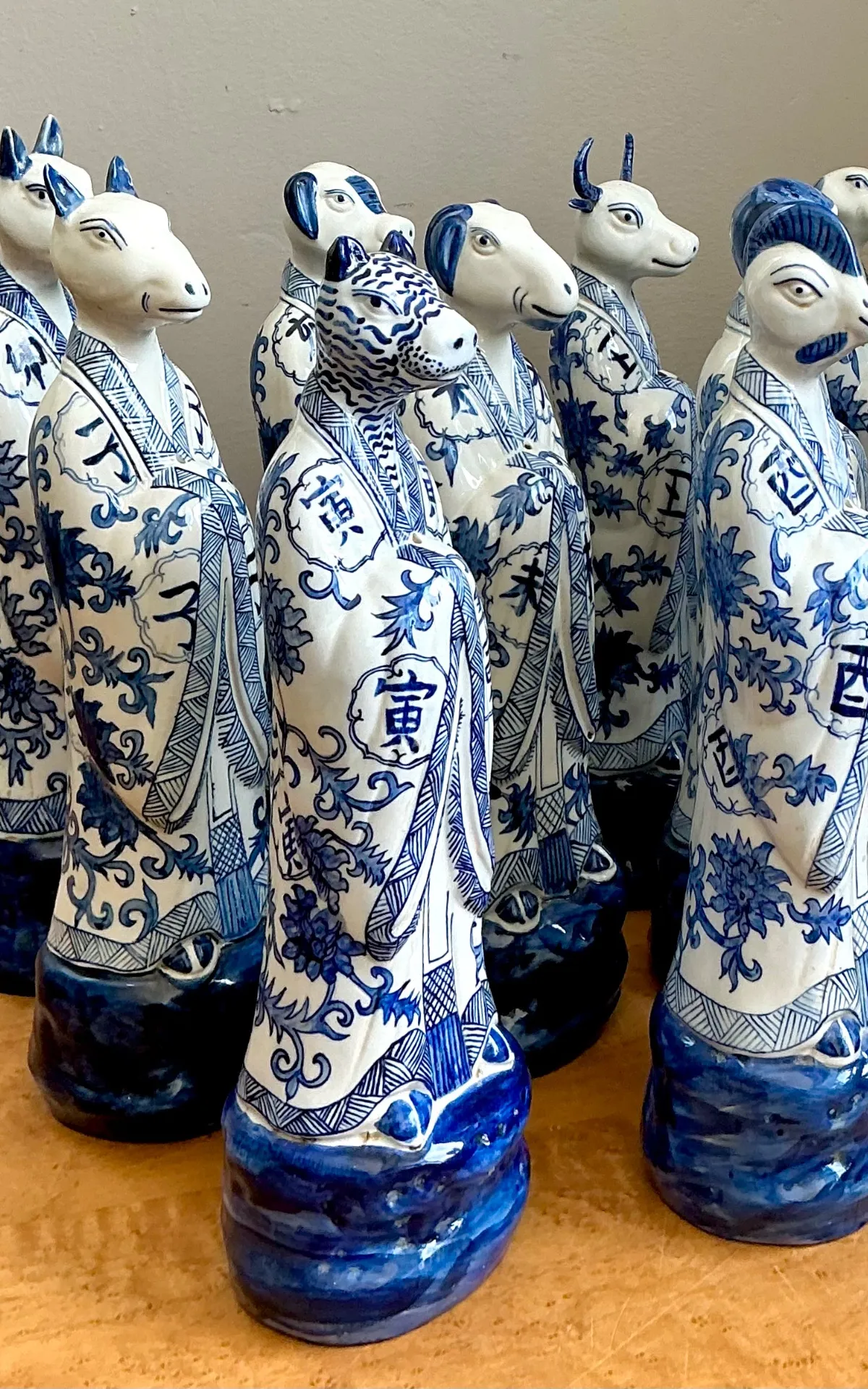 Vintage Blue and White Zodiac Animal Figurines - Set of 11 — additional photo 2