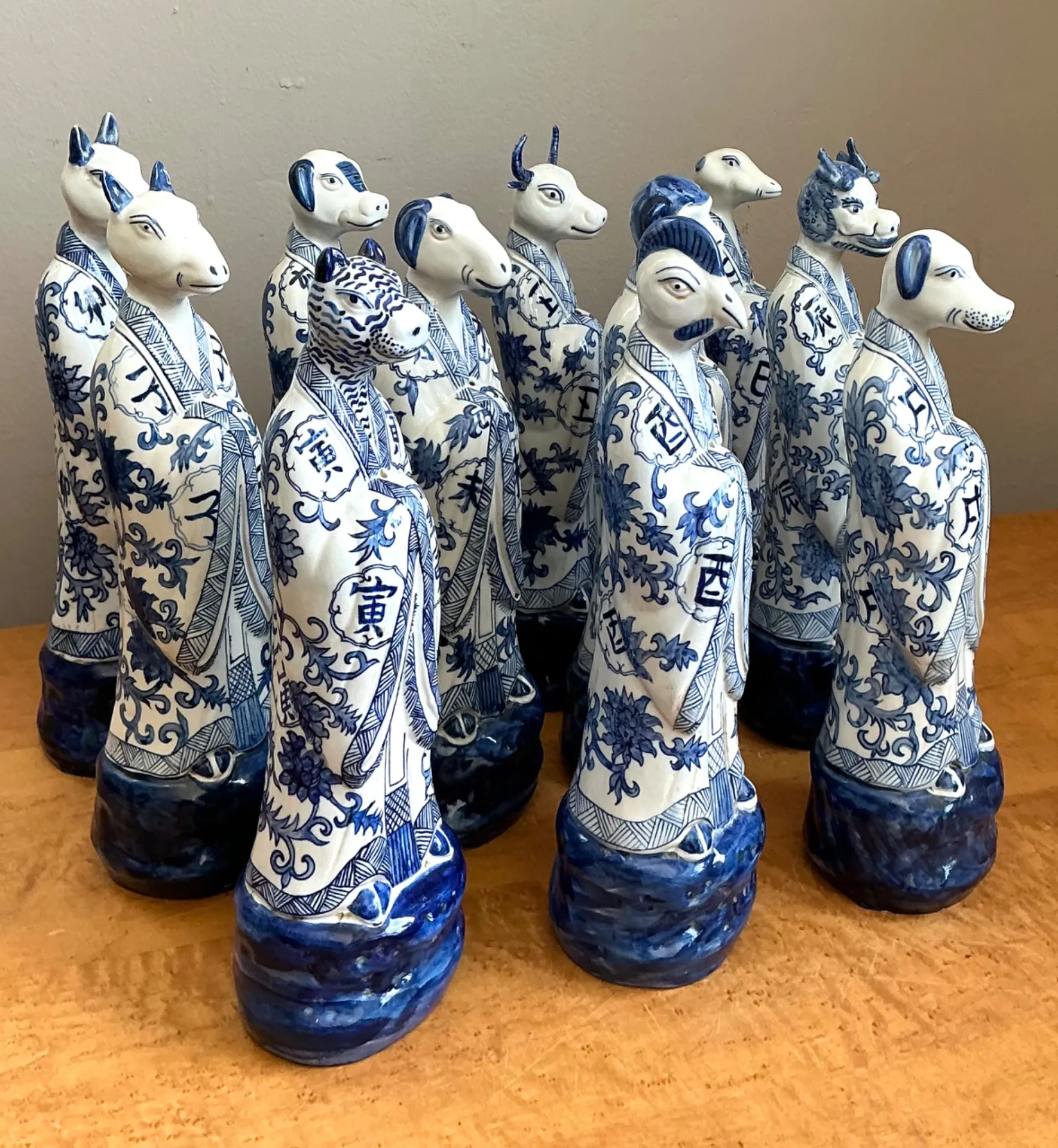 Vintage Blue and White Zodiac Animal Figurines - Set of 11 — additional photo 6