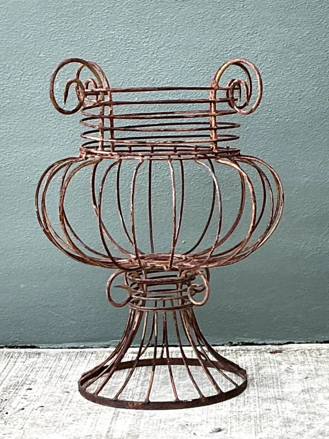 Vintage Sculptural Metal Urn — additional photo 4