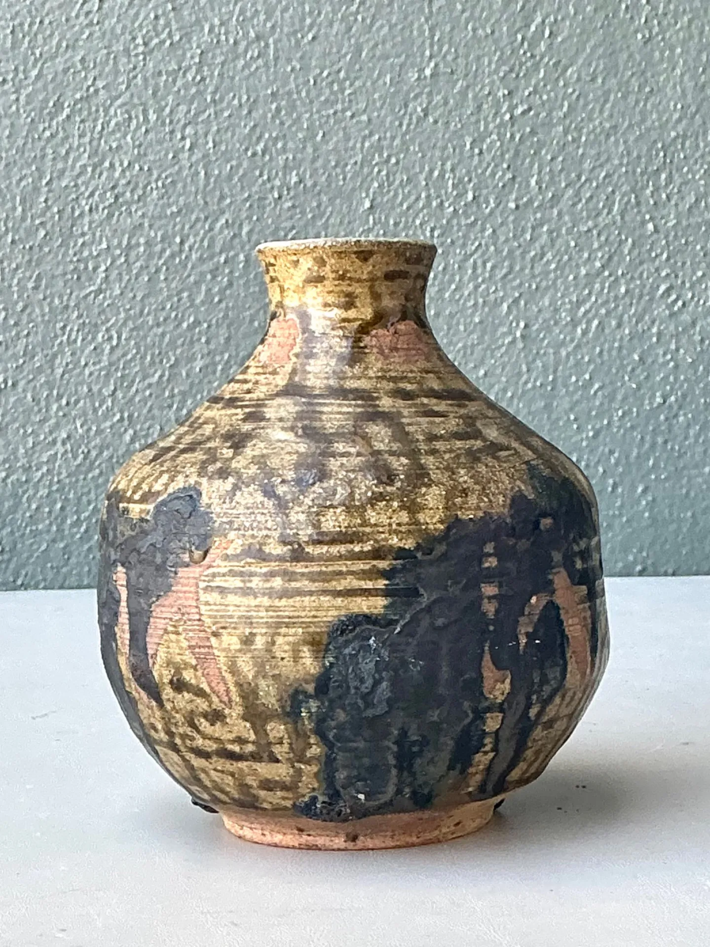 Vintage Handcrafted Ceramic Pottery Vase — additional photo 4