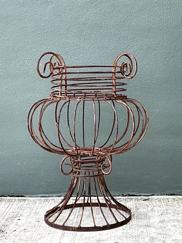 Vintage Sculptural Metal Urn — additional photo 1
