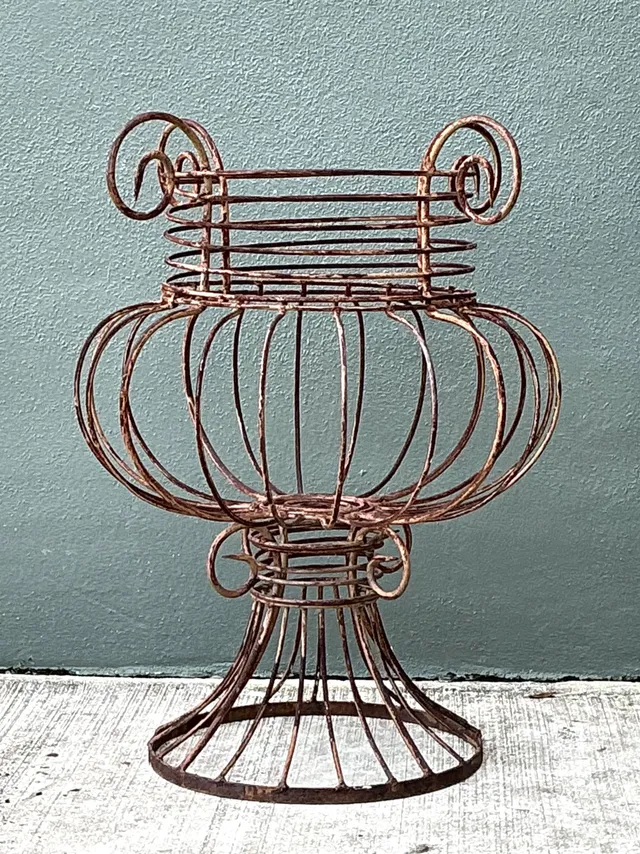 Vintage Sculptural Metal Urn — additional photo 3