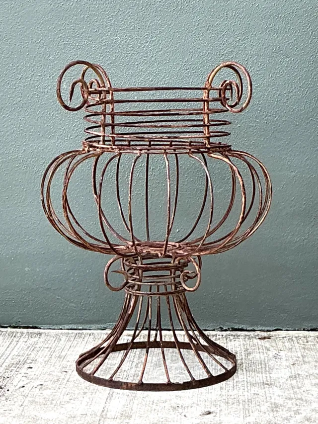 Vintage Sculptural Metal Urn — additional photo 5