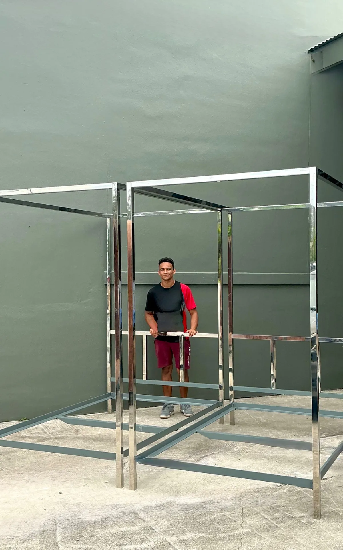 Vintage Chrome Twin Canopy Bed Frames After Milo Baughman — additional photo 5