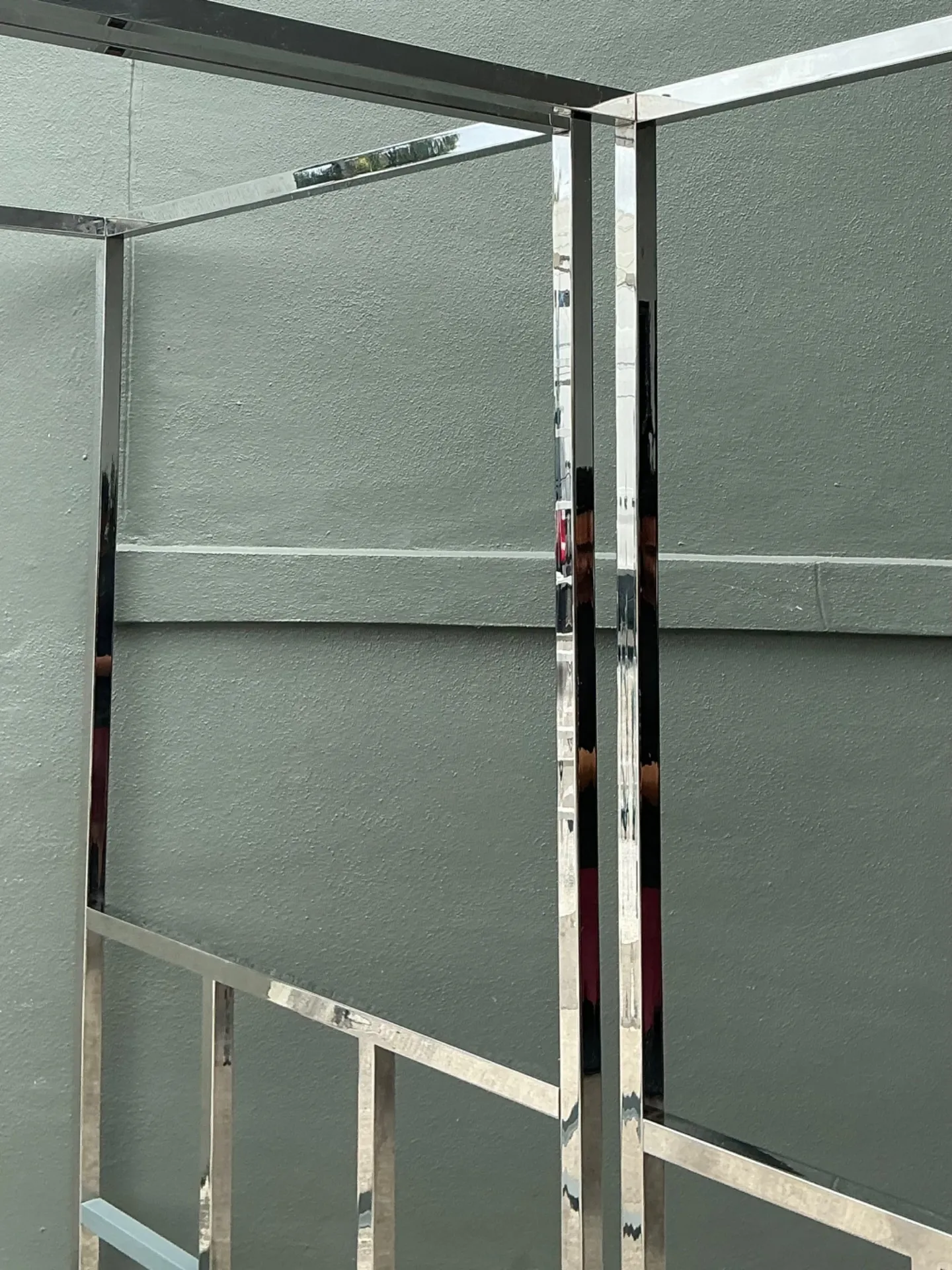 Vintage Chrome Twin Canopy Bed Frames After Milo Baughman — additional photo 6