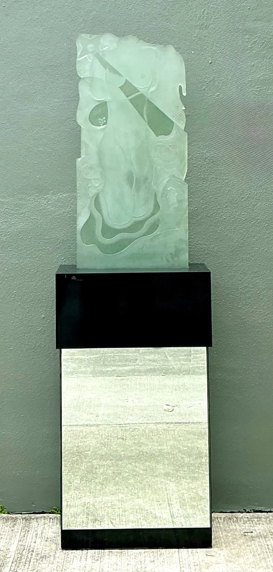 Vintage 1937 Joris Minne Et Albert Algae Frosted Glass Sculpture — additional photo 5