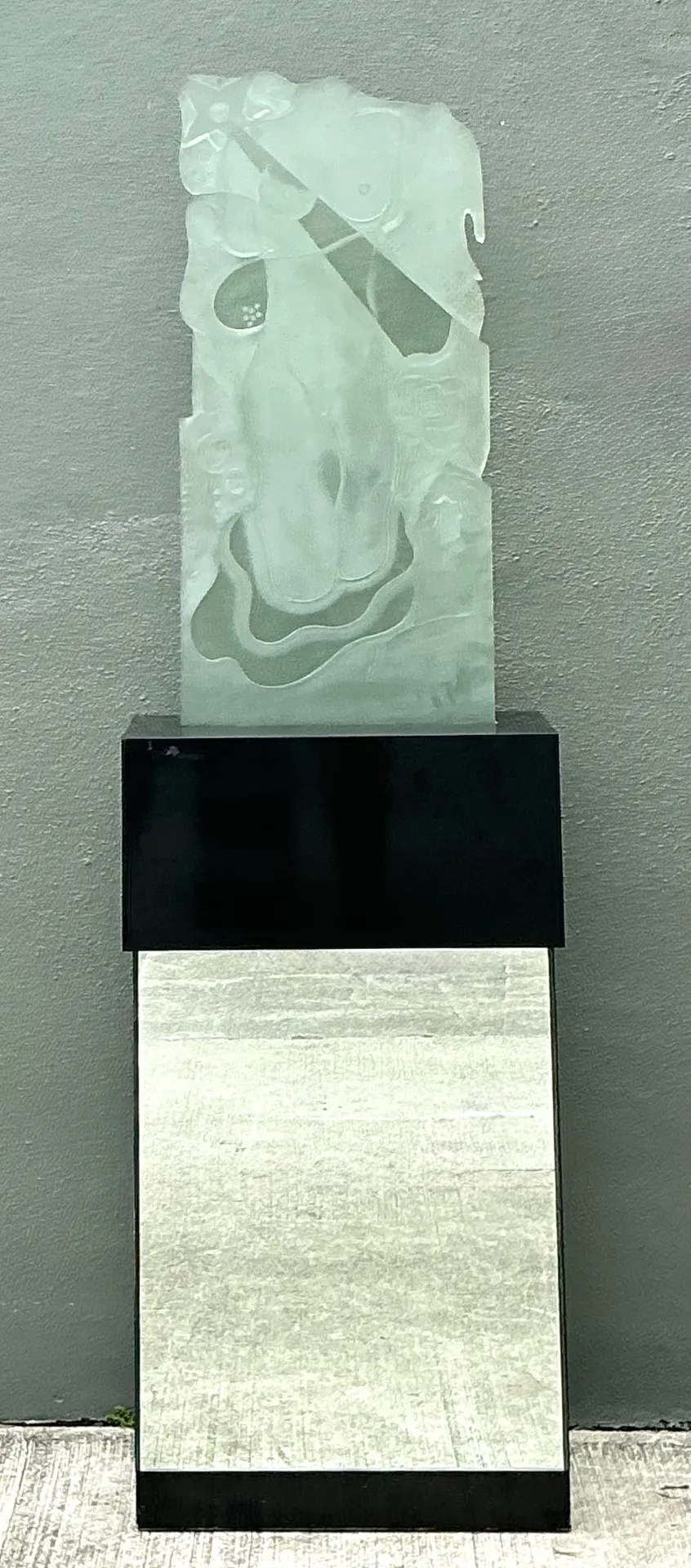 Vintage 1937 Joris Minne Et Albert Algae Frosted Glass Sculpture — additional photo 6