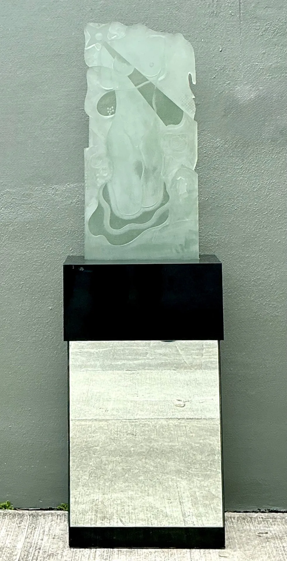 Vintage 1937 Joris Minne Et Albert Algae Frosted Glass Sculpture — additional photo 7