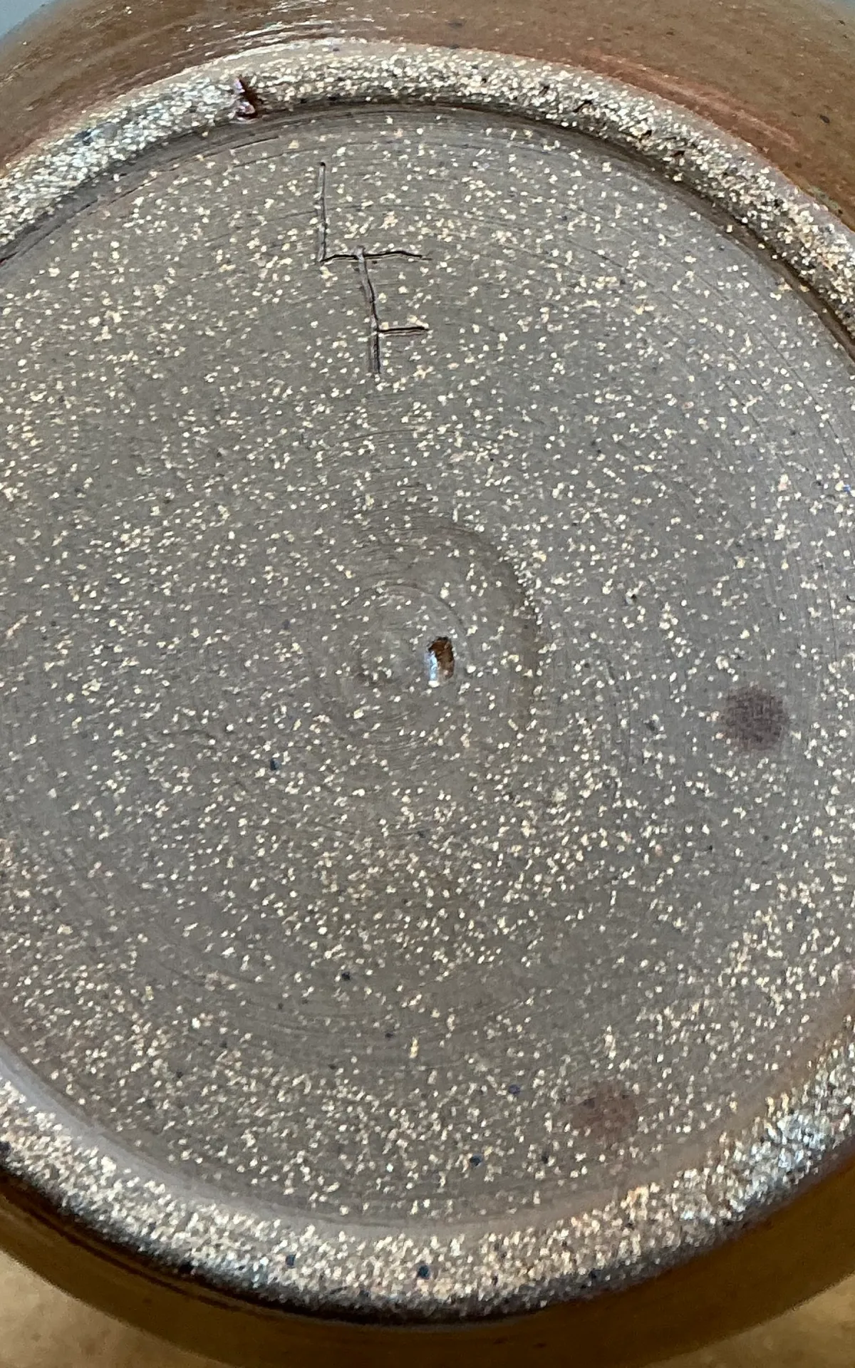 Vintage Brown Glazed Ceramic Vase — additional photo 7