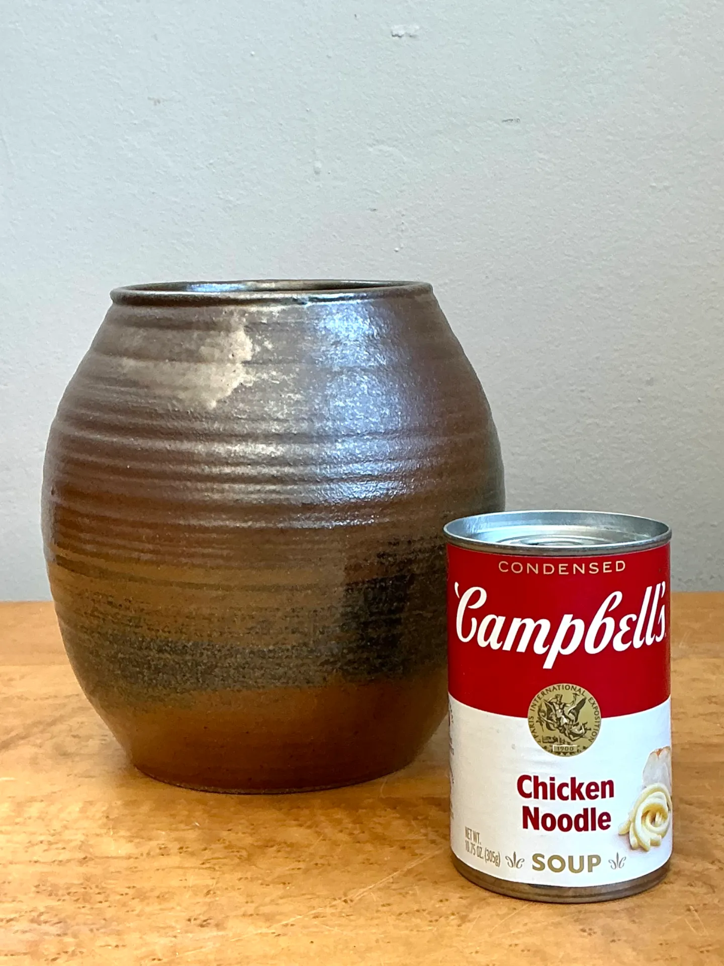 Vintage Brown Glazed Ceramic Vase — additional photo 3