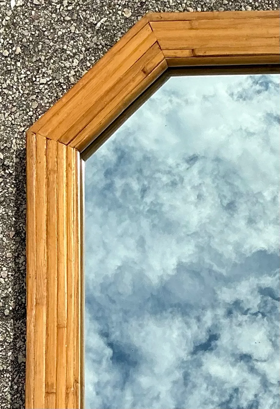 Vintage Octagonal Bamboo Wall Mirror — additional photo 5