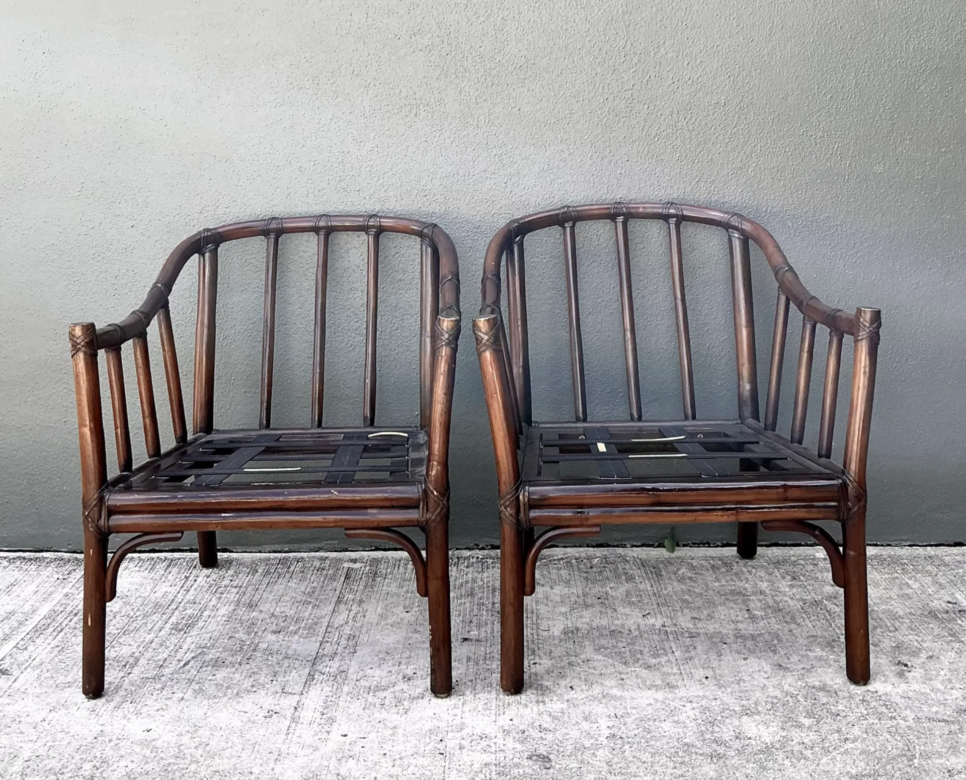 Vintage McGuire Rattan Lounge Chairs - A Pair — additional photo 4