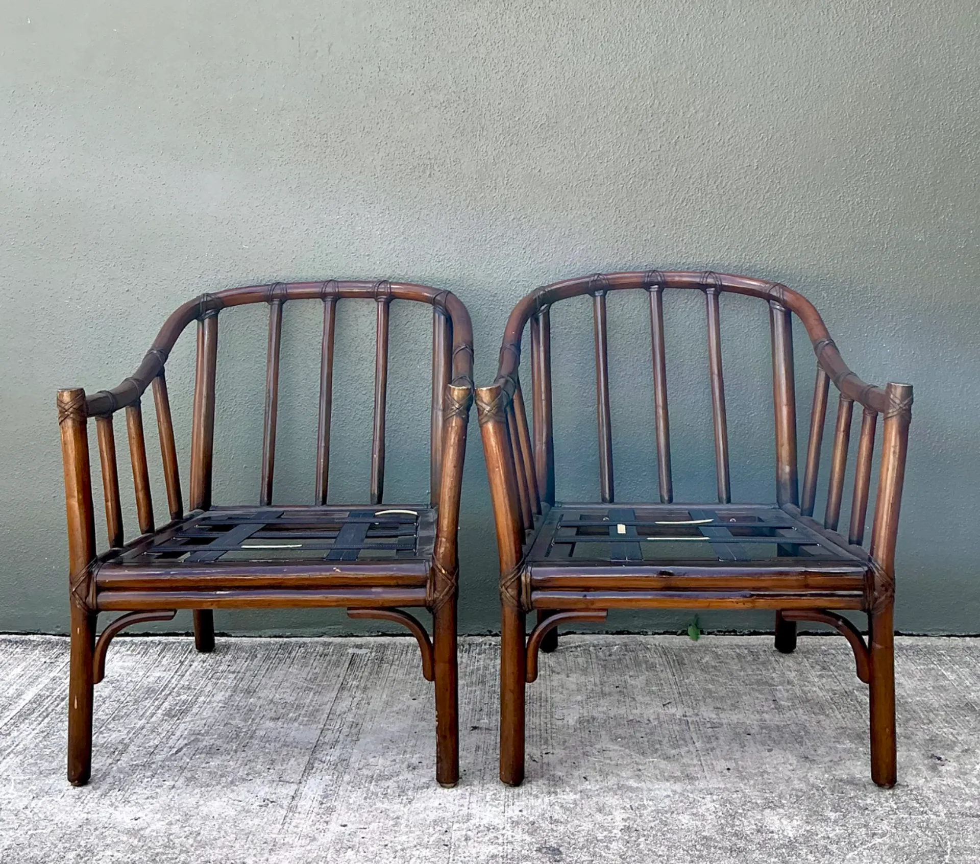 Vintage McGuire Rattan Lounge Chairs - A Pair — additional photo 7