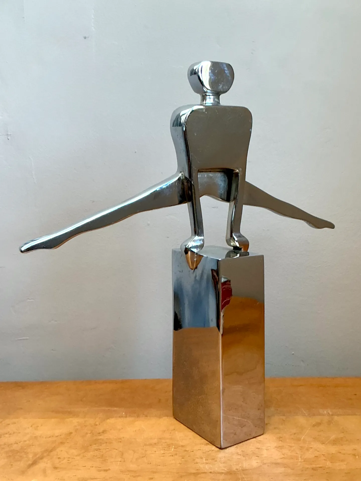Vintage Chrome Figurative Sculpture — additional photo 2