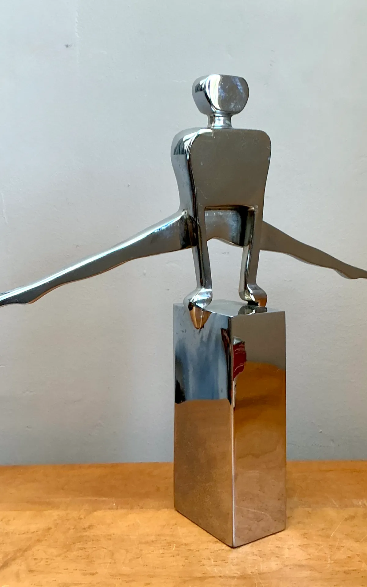 Vintage Chrome Figurative Sculpture — additional photo 2