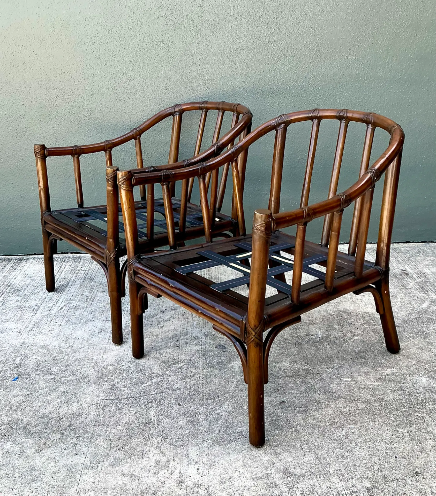 Vintage McGuire Rattan Lounge Chairs - A Pair — additional photo 8