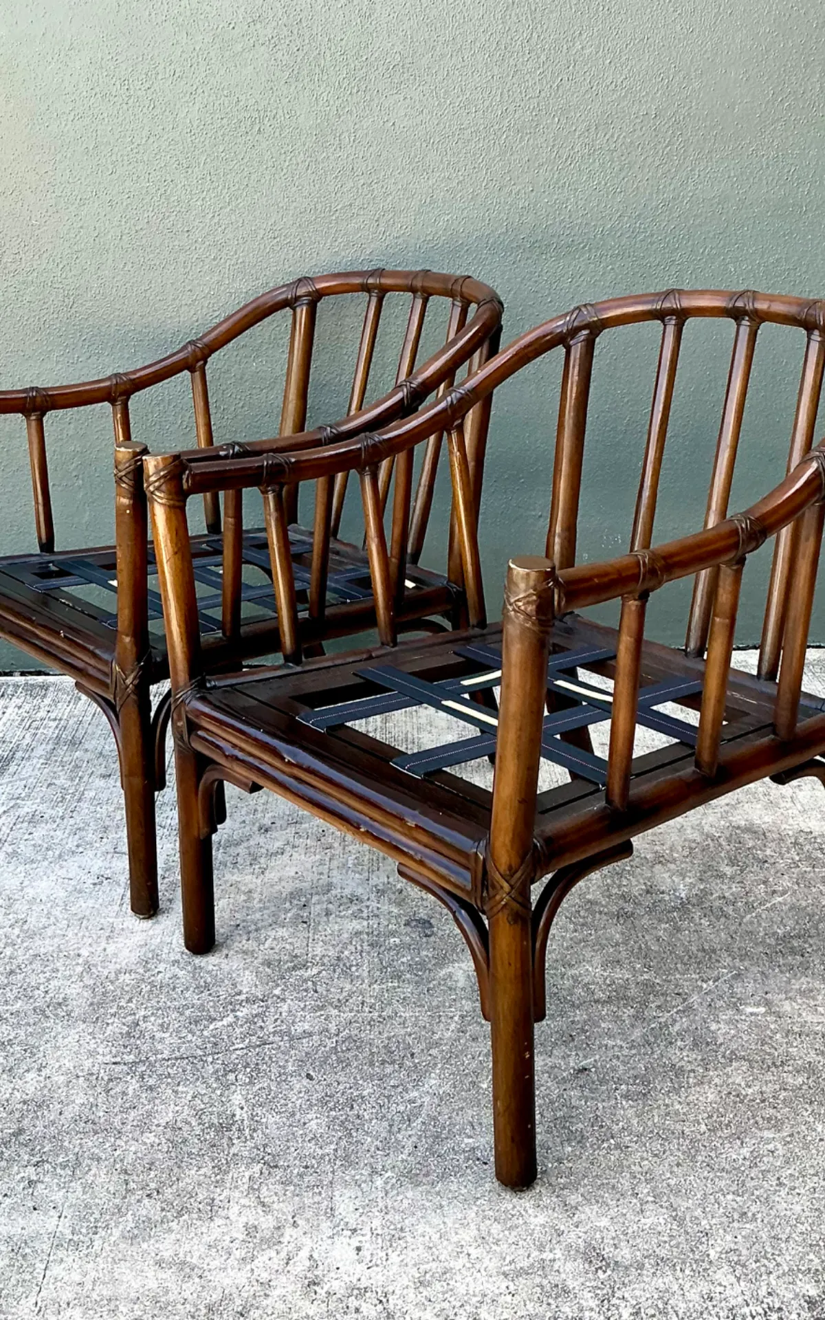 Vintage McGuire Rattan Lounge Chairs - A Pair — additional photo 8