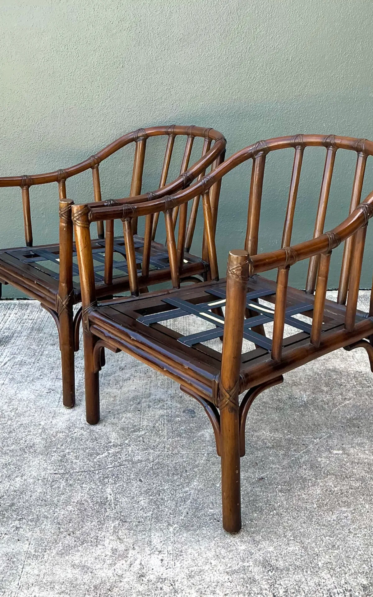 Vintage McGuire Rattan Lounge Chairs - A Pair — additional photo 6