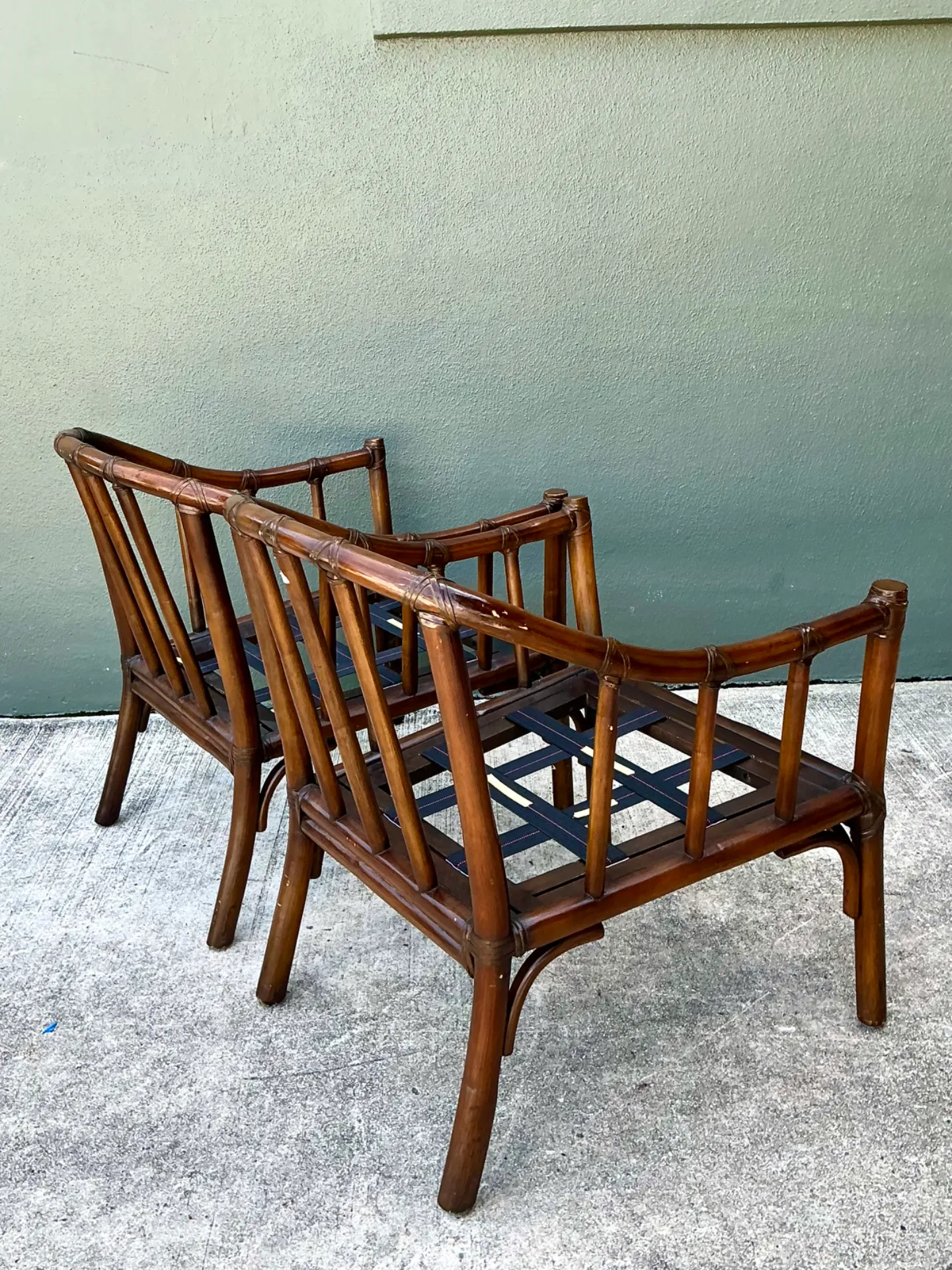 Vintage McGuire Rattan Lounge Chairs - A Pair — additional photo 3