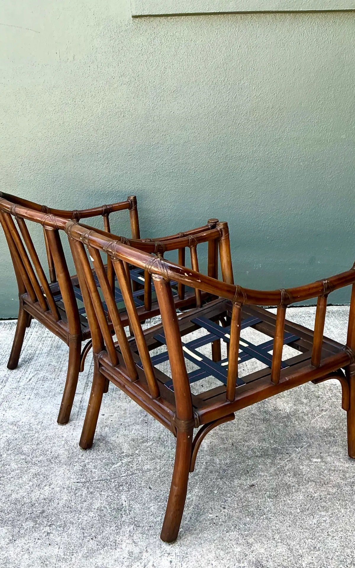 Vintage McGuire Rattan Lounge Chairs - A Pair — additional photo 3