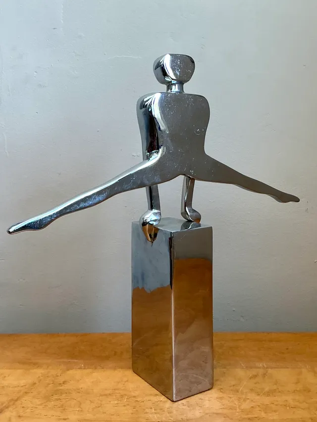 Vintage Chrome Figurative Sculpture — additional photo 3