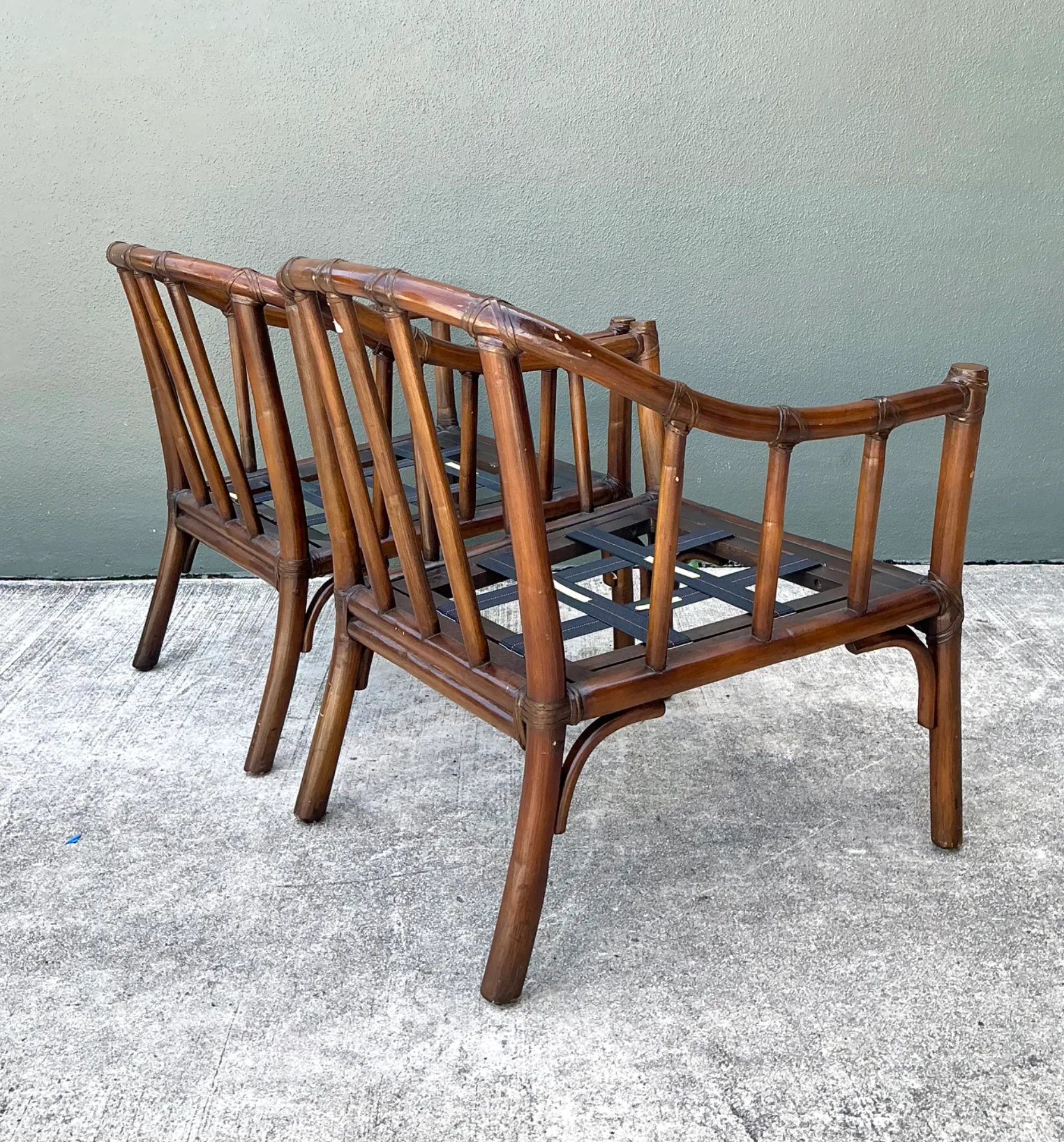 Vintage McGuire Rattan Lounge Chairs - A Pair — additional photo 5