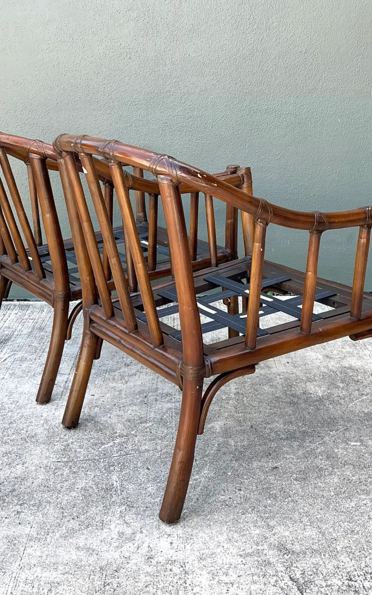 Vintage McGuire Rattan Lounge Chairs - A Pair — additional photo 5