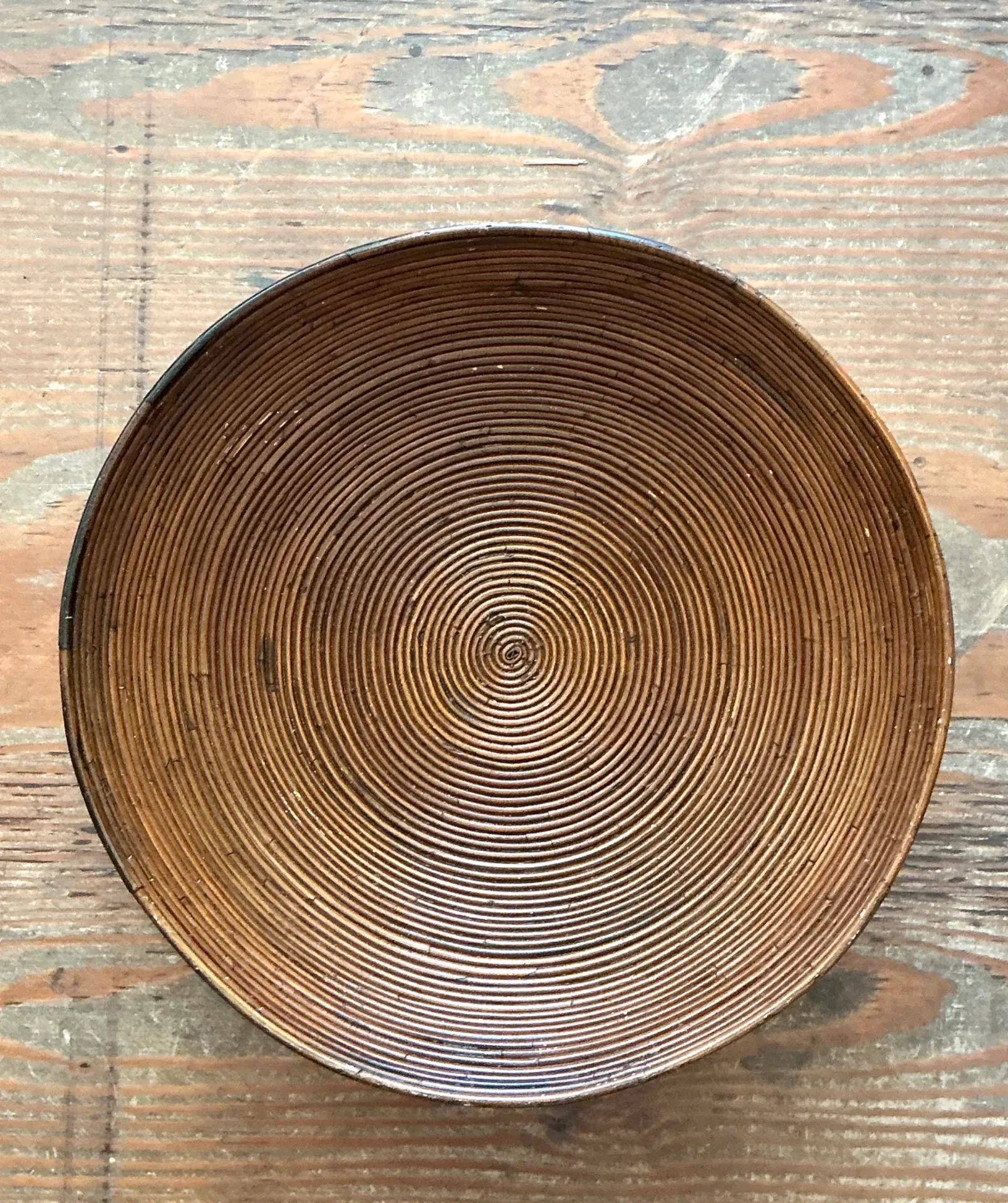 Vintage Pencil Reed Decorative Bowl — additional photo 5
