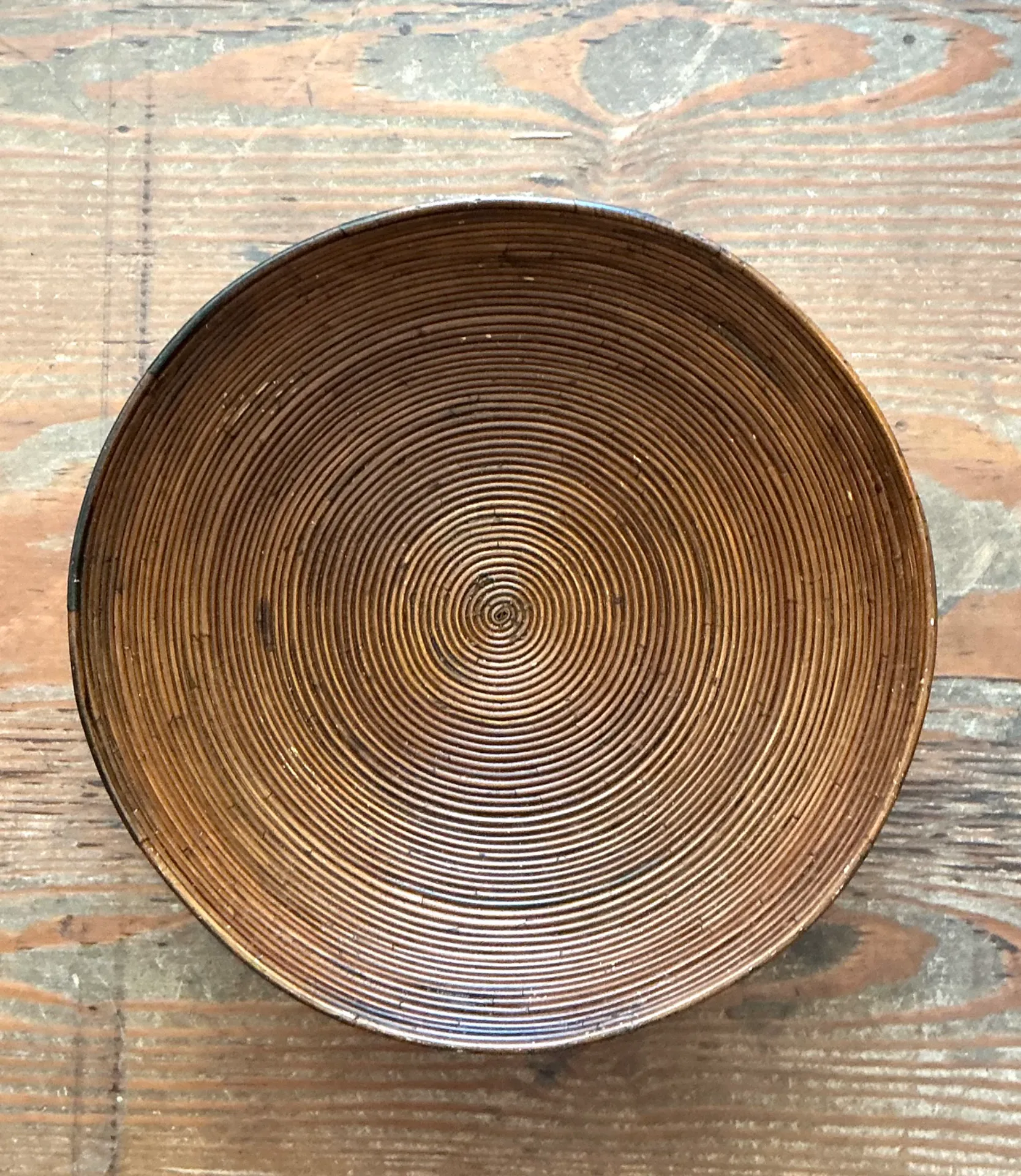 Vintage Pencil Reed Decorative Bowl — additional photo 2