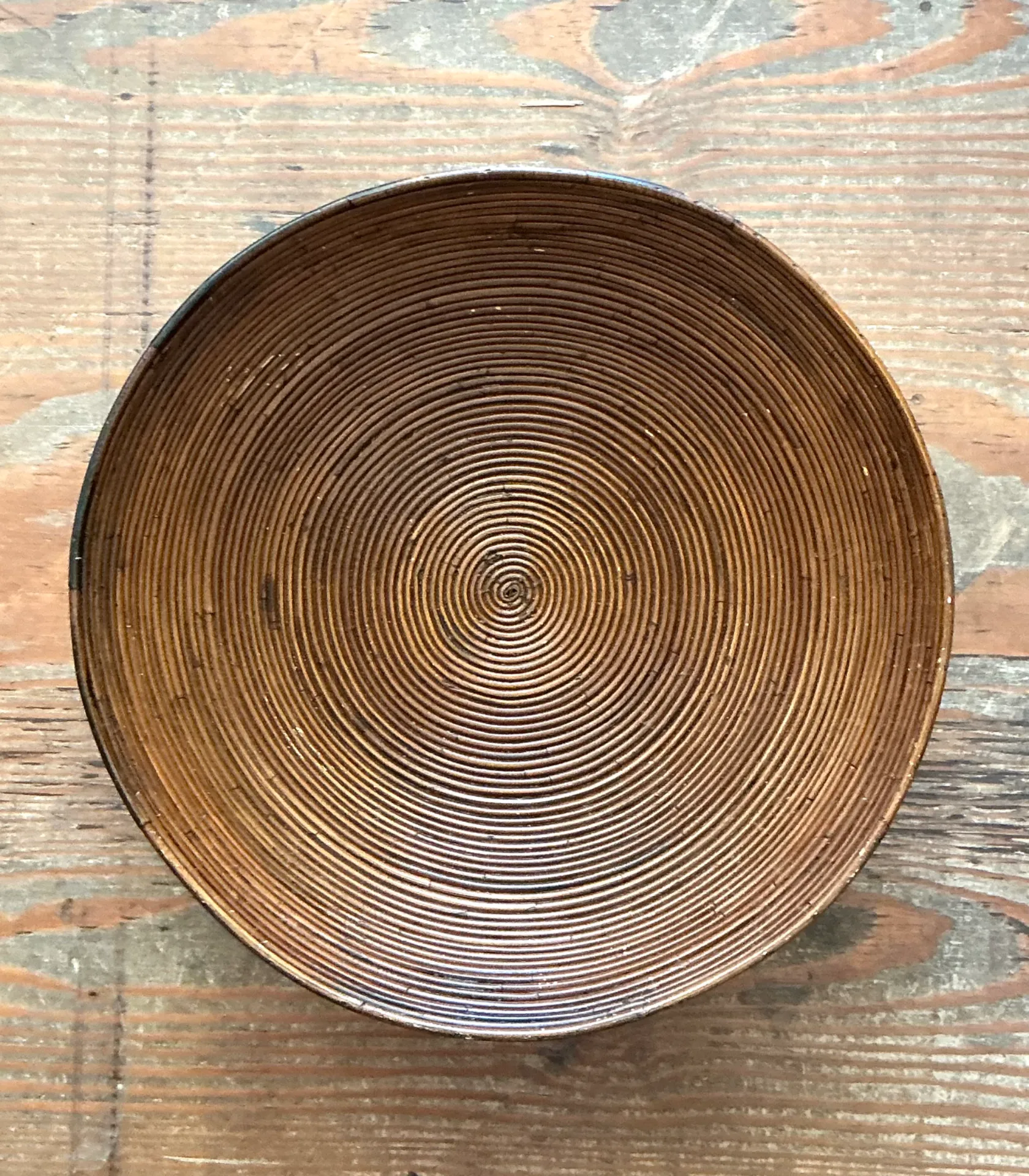 Vintage Pencil Reed Decorative Bowl — additional photo 1