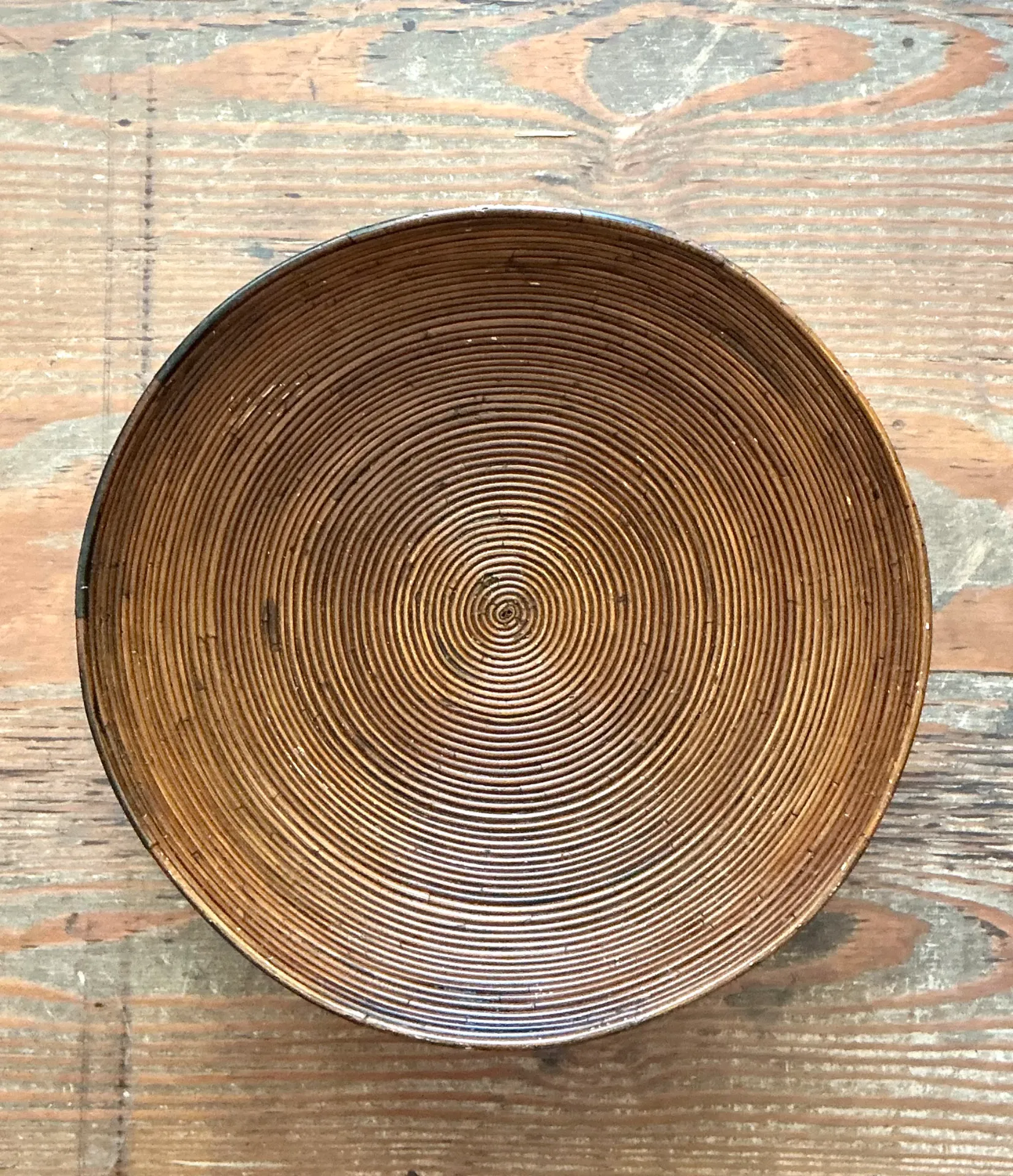 Vintage Pencil Reed Decorative Bowl — additional photo 3