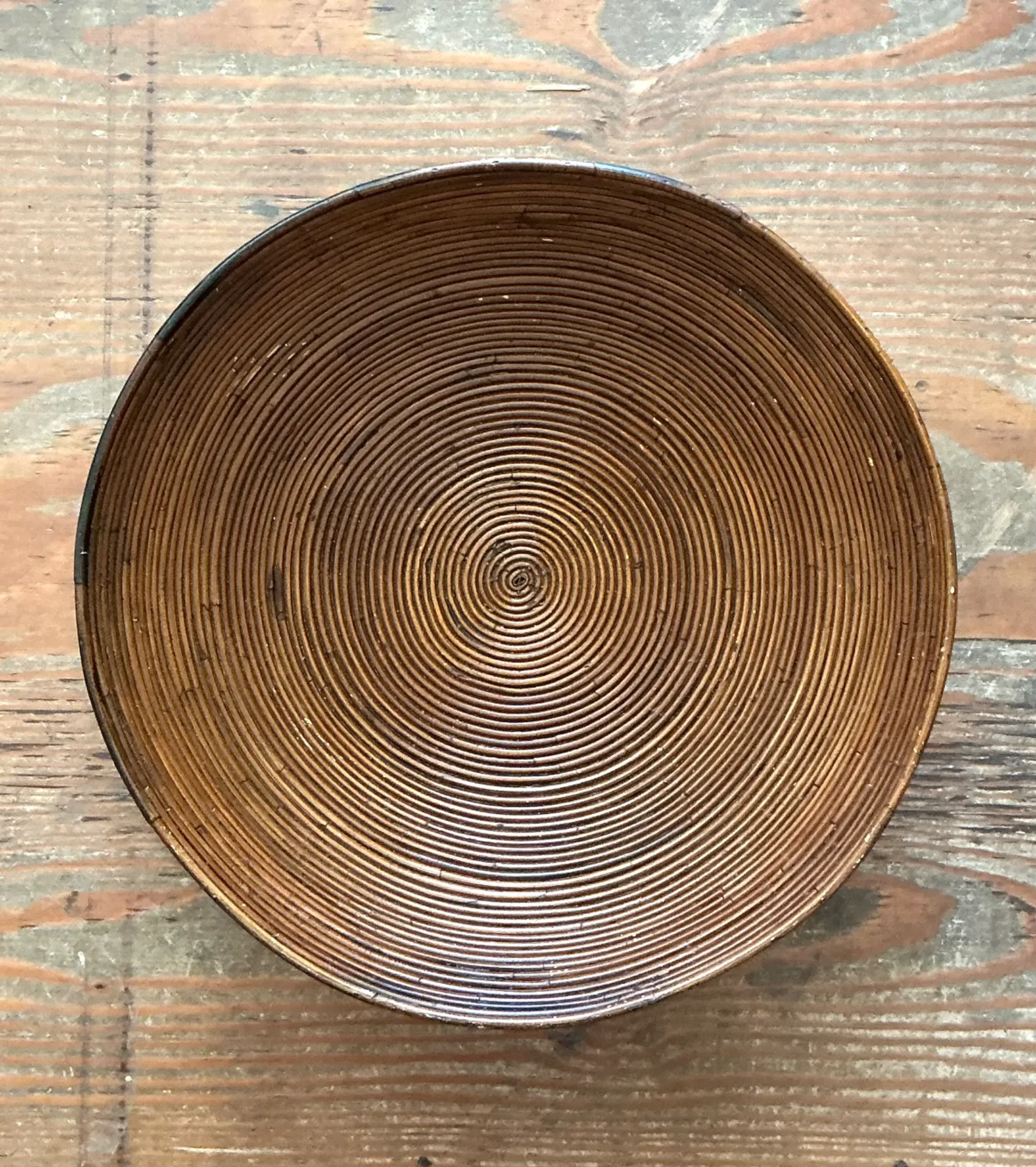 Vintage Pencil Reed Decorative Bowl — additional photo 4