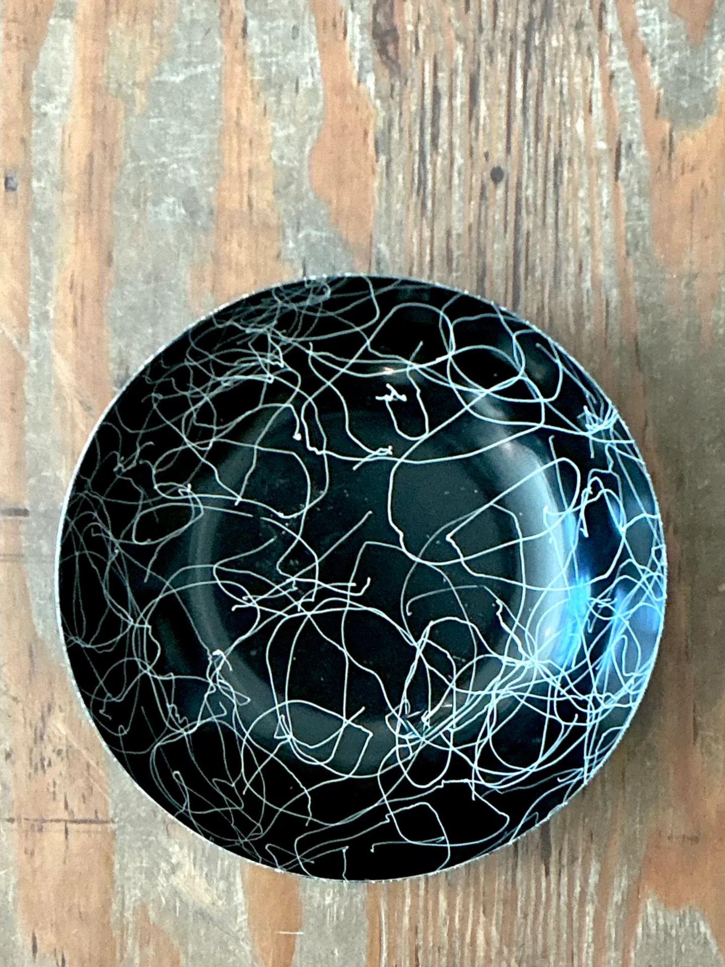 Vintage Black and White Melamine Bowl — additional photo 8