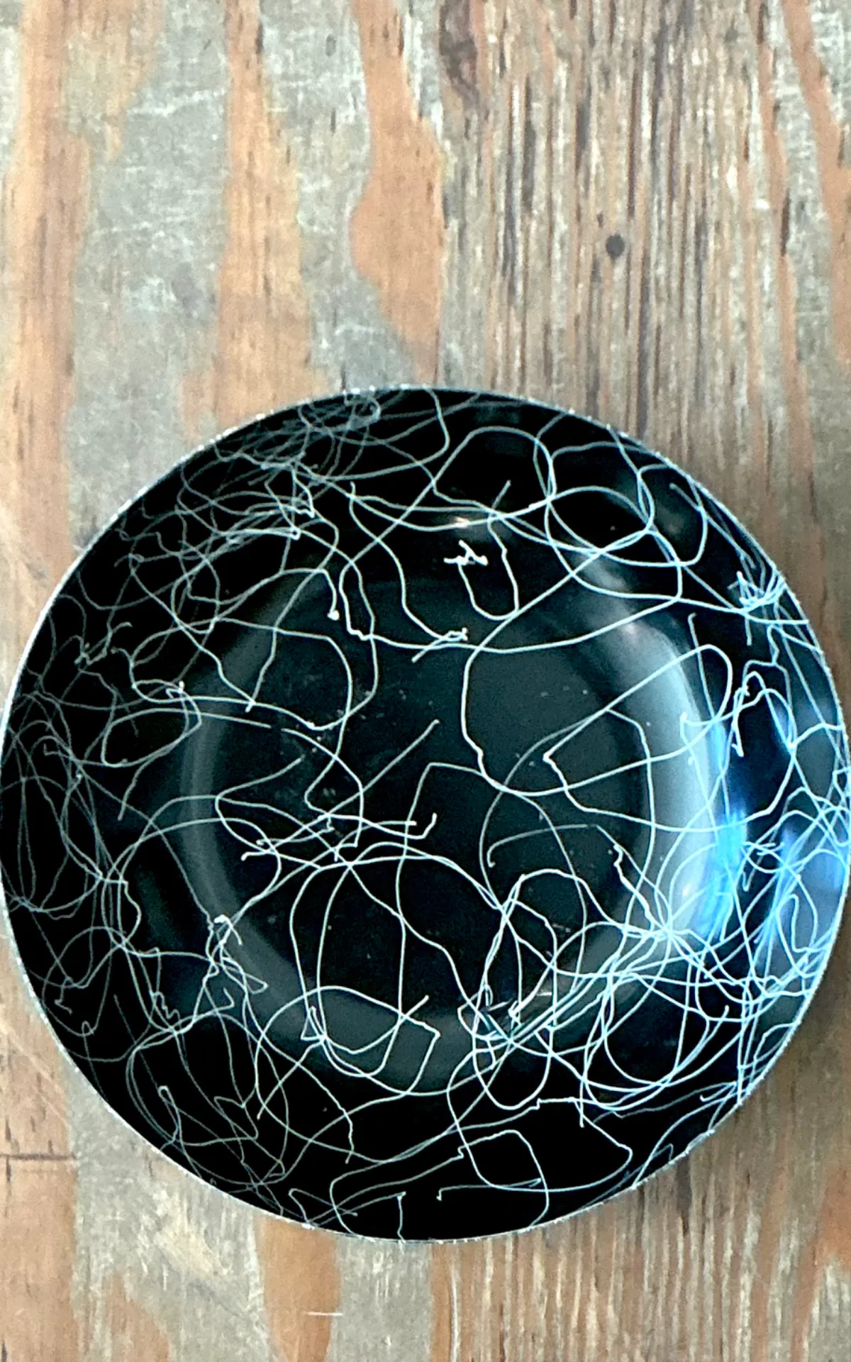 Vintage Black and White Melamine Bowl — additional photo 8