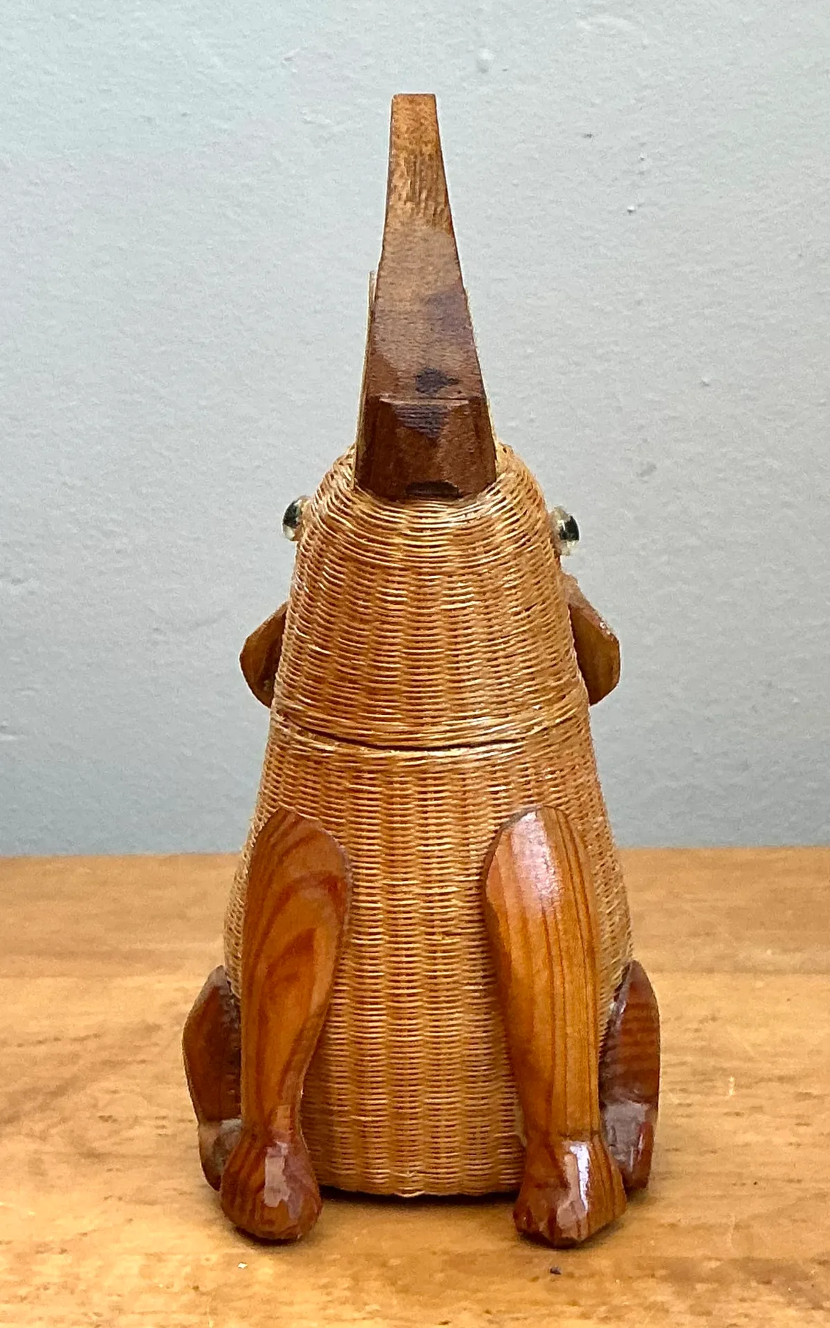 Vintage Shanghai Weave Rattan Elephant — additional photo 7