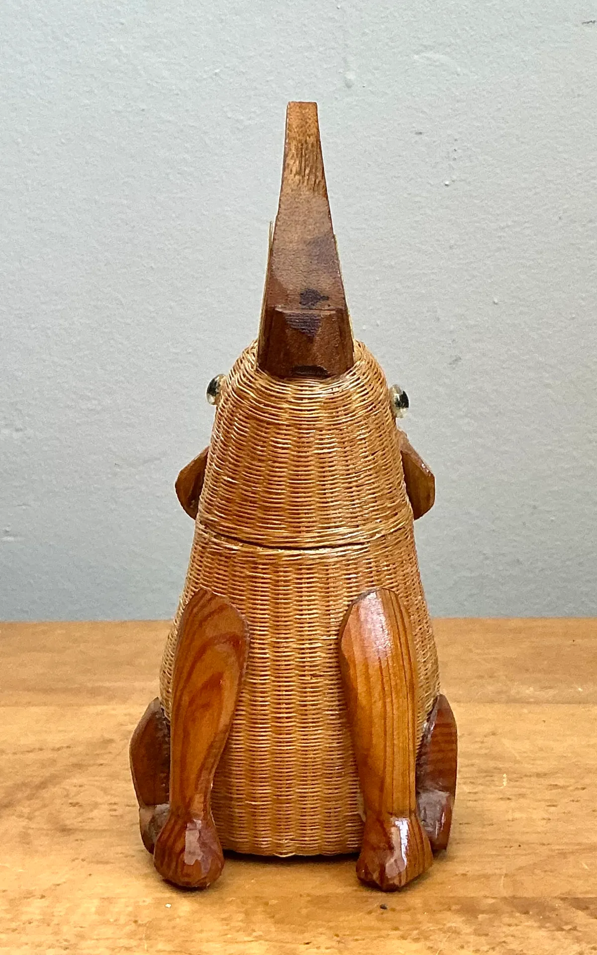 Vintage Shanghai Weave Rattan Elephant — additional photo 6