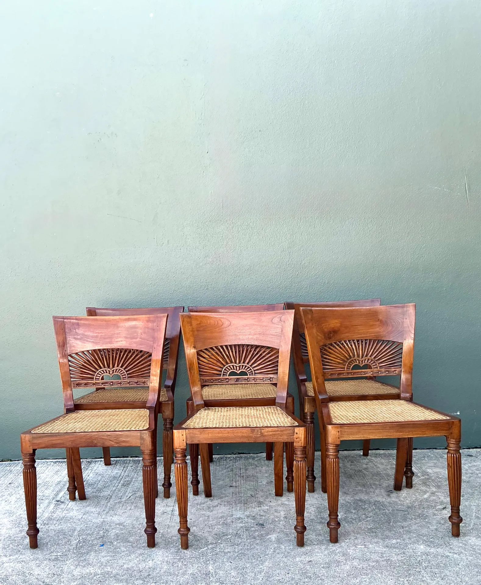Vintage Bauer Wood and Cane Dining Chairs - Set of 6 — additional photo 5