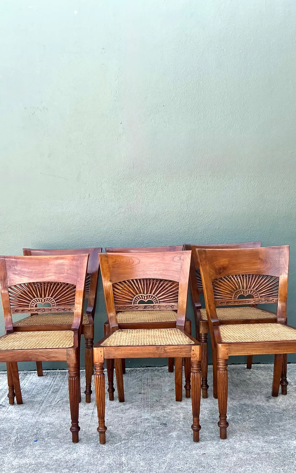 Vintage Bauer Wood and Cane Dining Chairs - Set of 6 — additional photo 5