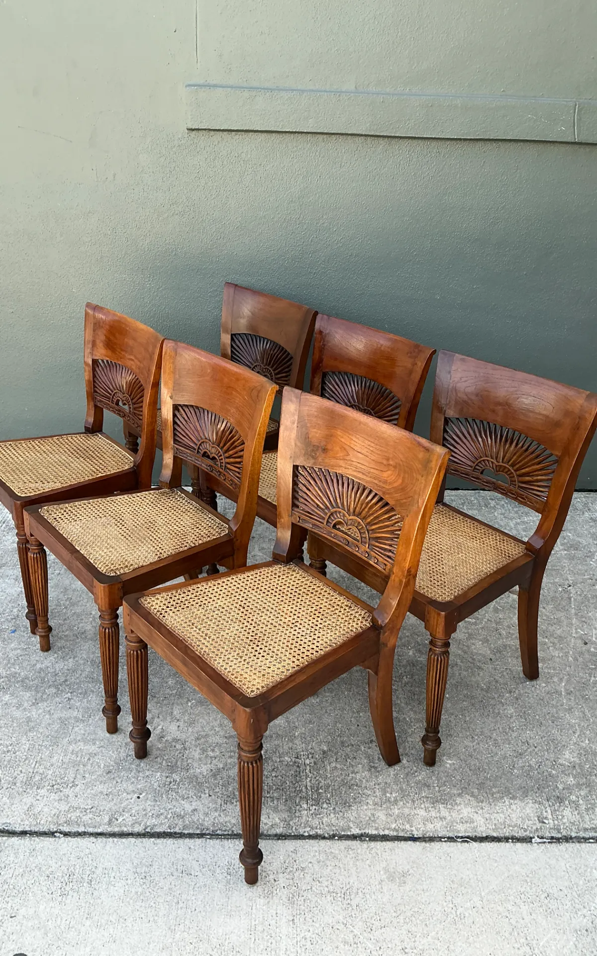 Vintage Bauer Wood and Cane Dining Chairs - Set of 6 — additional photo 8