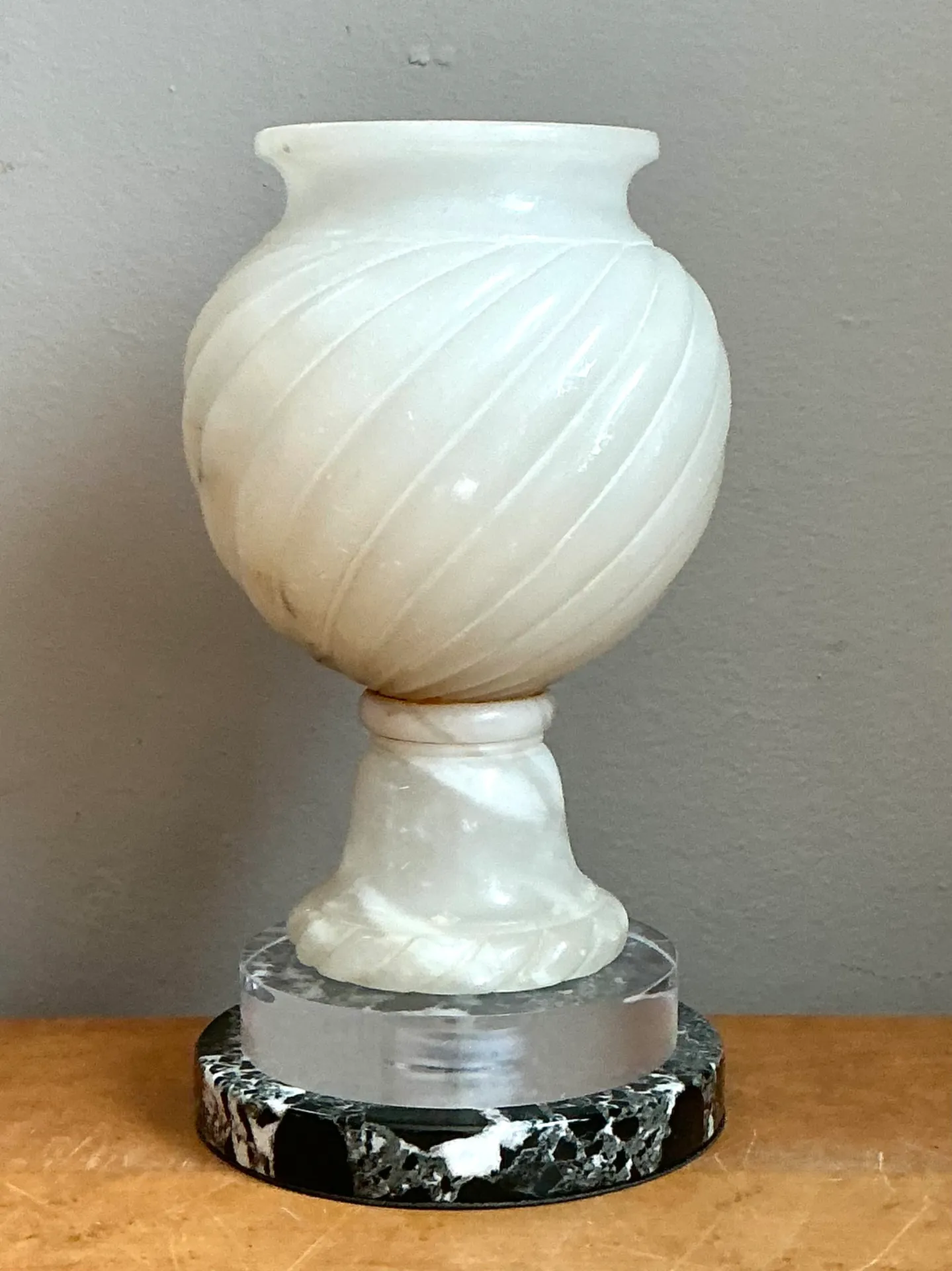 Vintage Alabaster Scorpion Bowl Lamp — additional photo 8