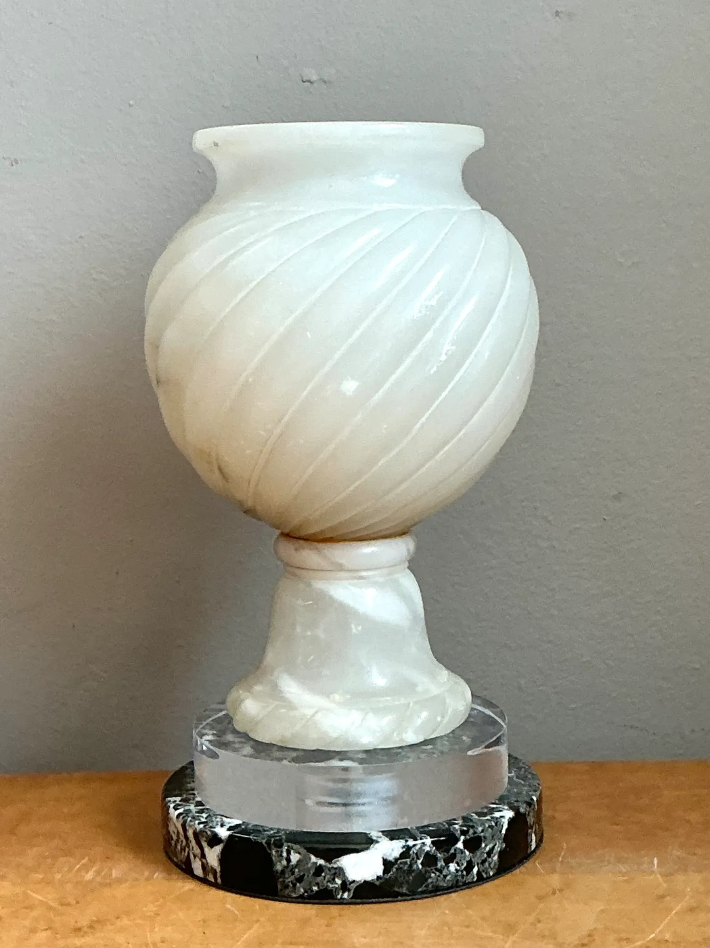 Vintage Alabaster Scorpion Bowl Lamp — additional photo 4