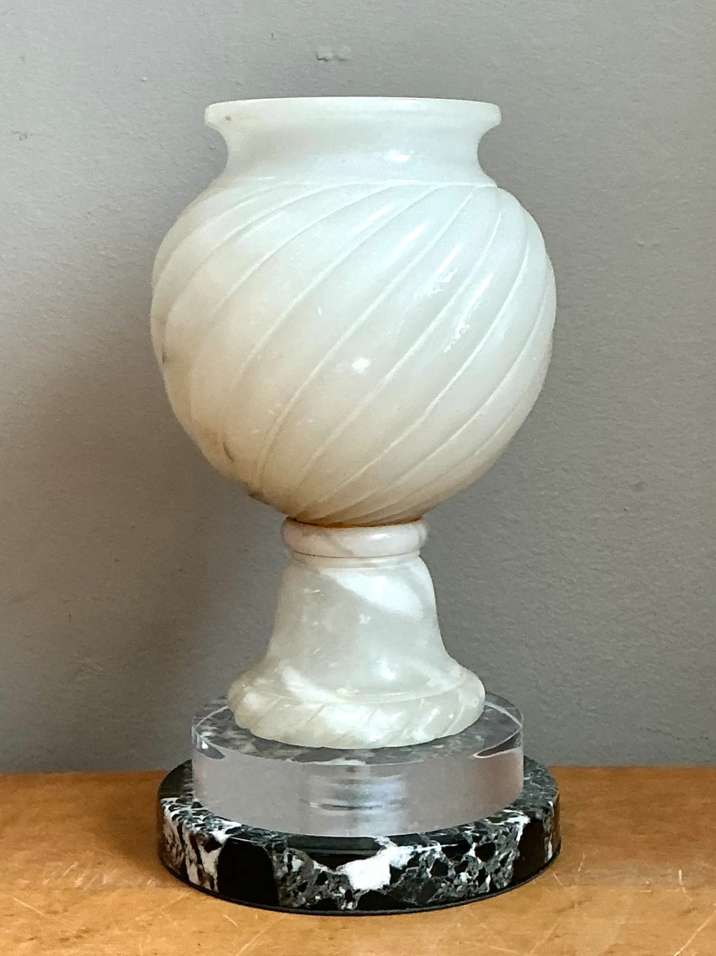 Vintage Alabaster Scorpion Bowl Lamp — additional photo 2