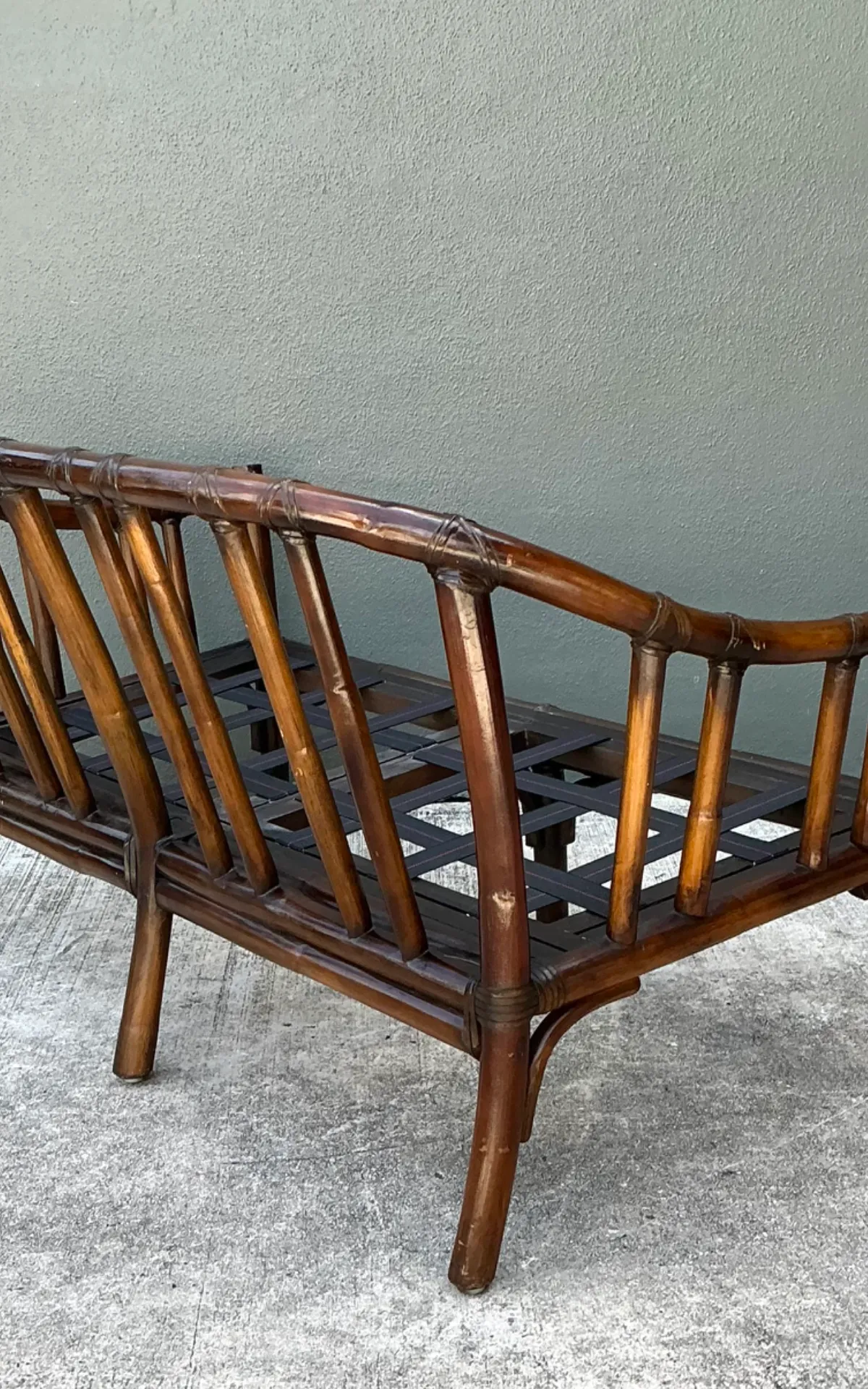 Vintage McGuire Bent Rattan Loveseat — additional photo 8