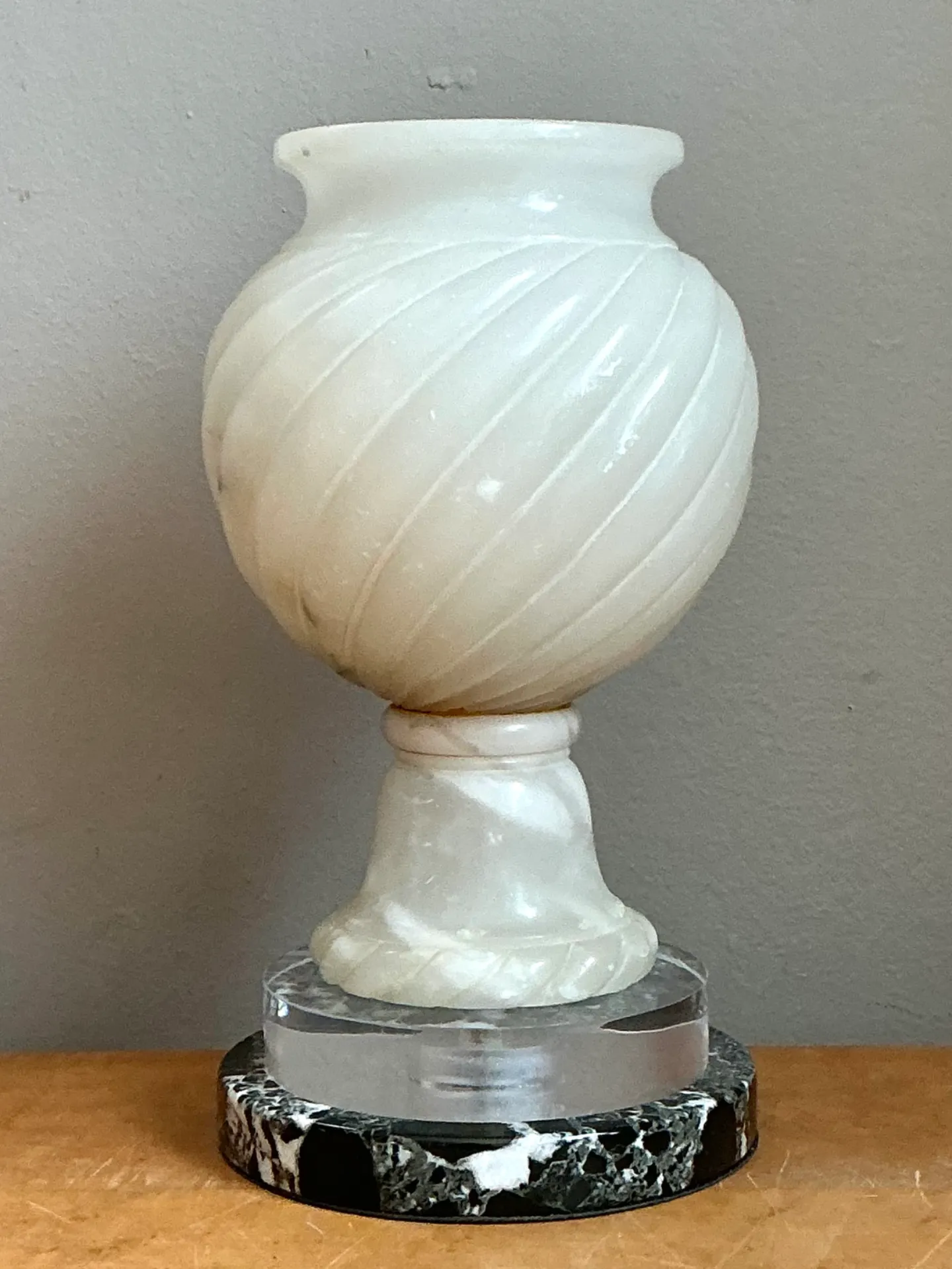 Vintage Alabaster Scorpion Bowl Lamp — additional photo 6