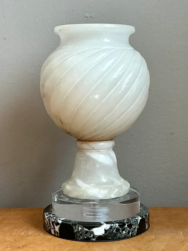 Vintage Alabaster Scorpion Bowl Lamp — additional photo 6