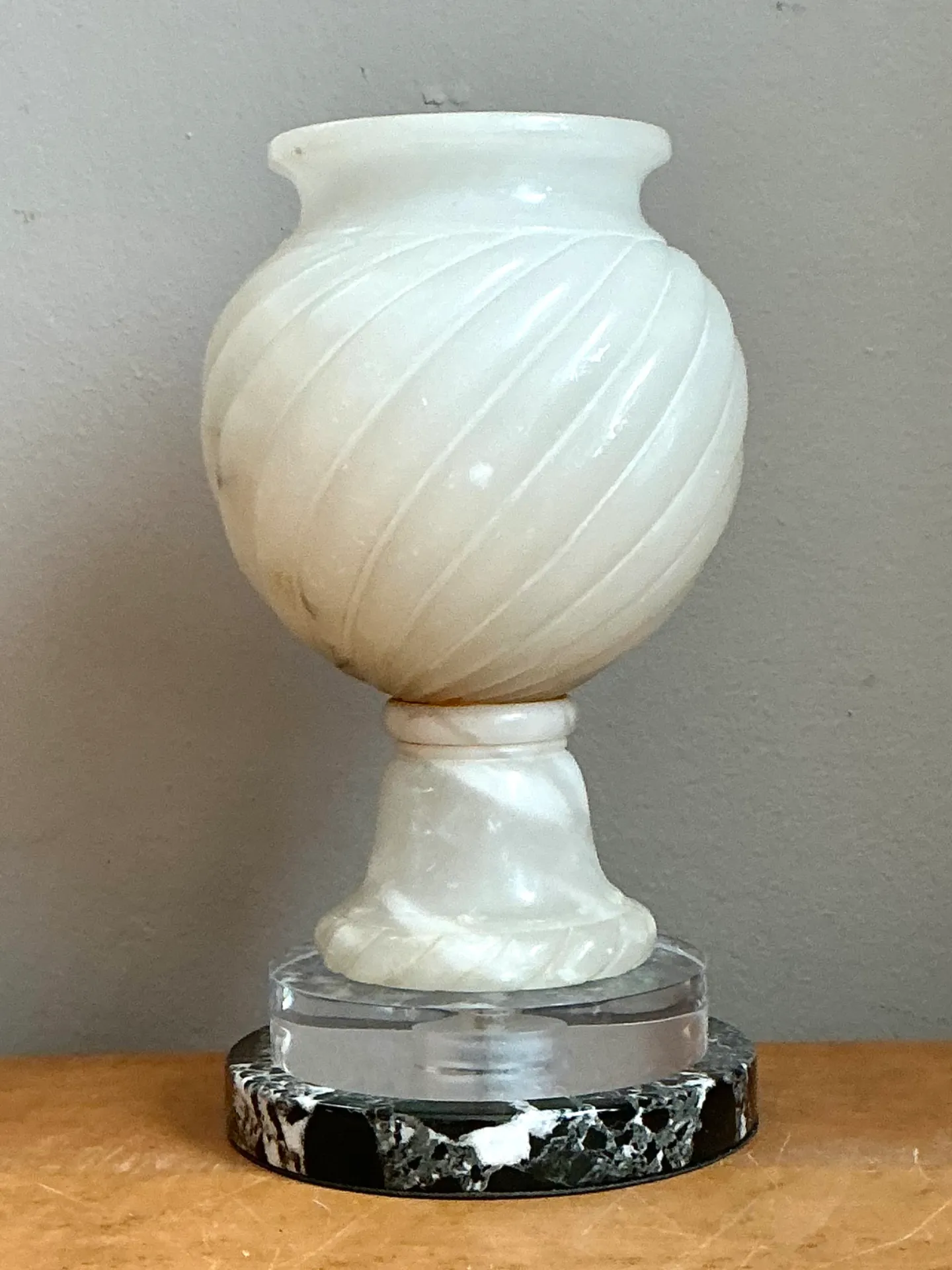 Vintage Alabaster Scorpion Bowl Lamp — additional photo 7
